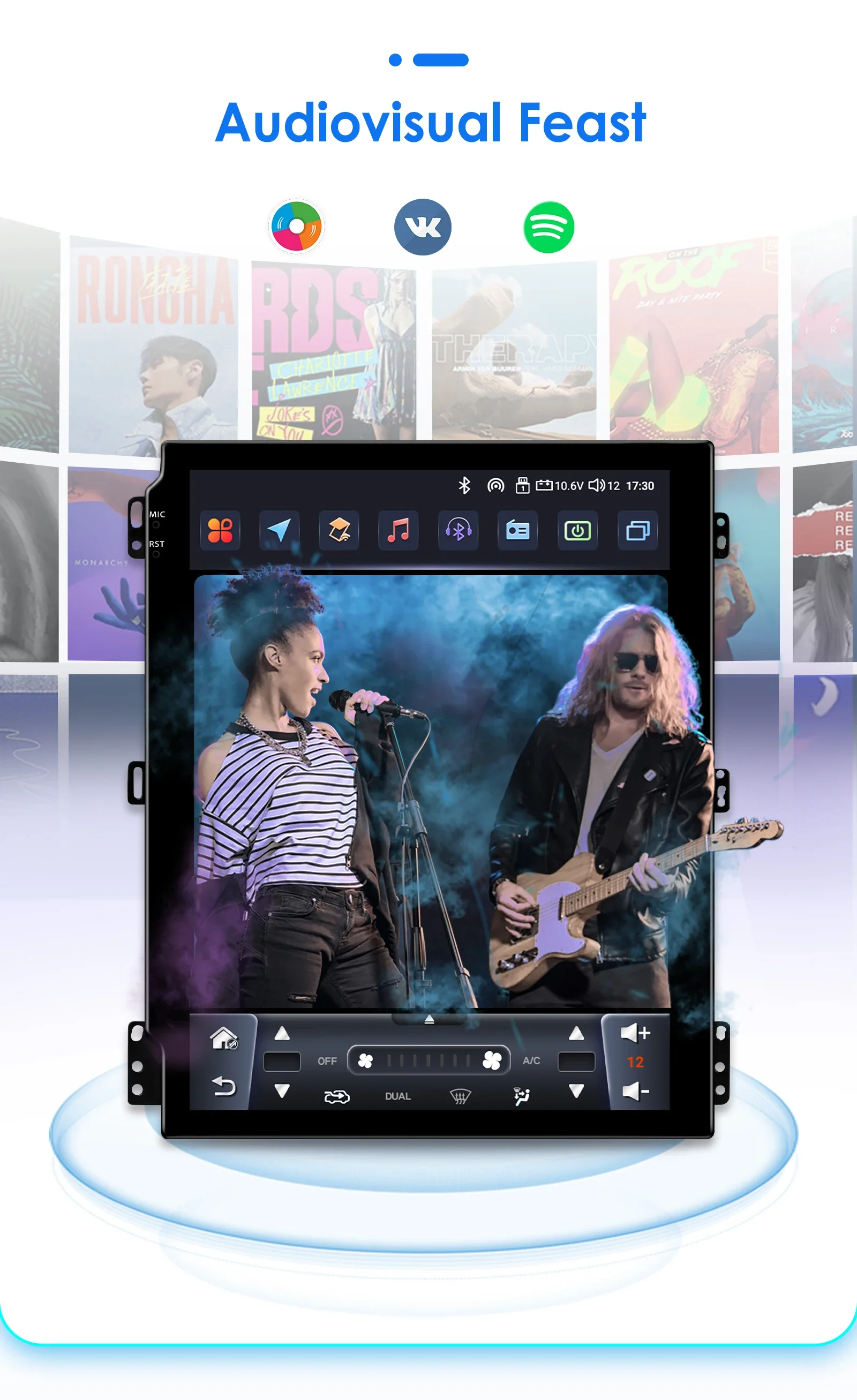 9.7" Hizpo Android13 Autoradio for Ford Tourneo Transit 2012 - 2023 Tesla Style Multimedia GPS RDS DSP 4G Carplay UI7862 360CAM