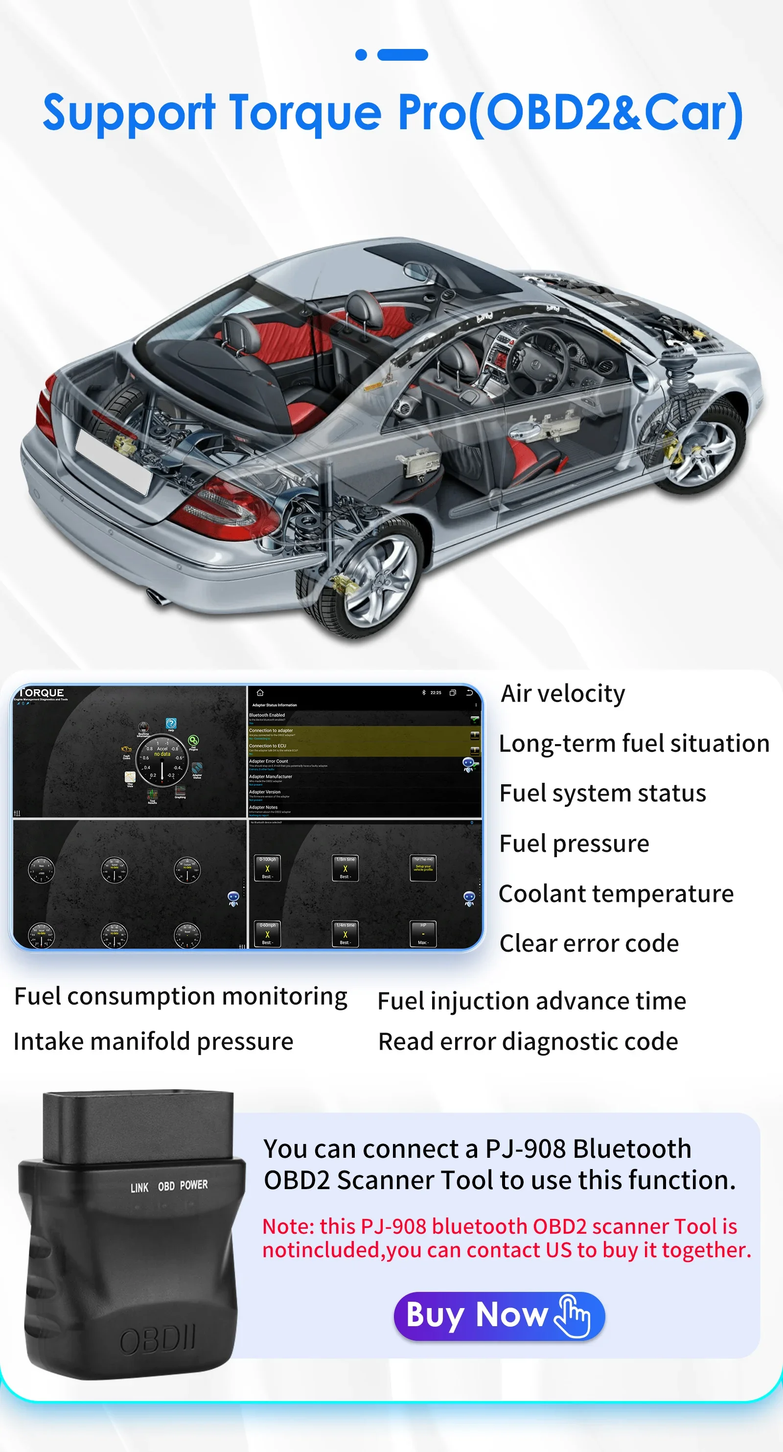 9.7" Hizpo Android13 Autoradio for Ford Tourneo Transit 2012 - 2023 Tesla Style Multimedia GPS RDS DSP 4G Carplay UI7862 360CAM