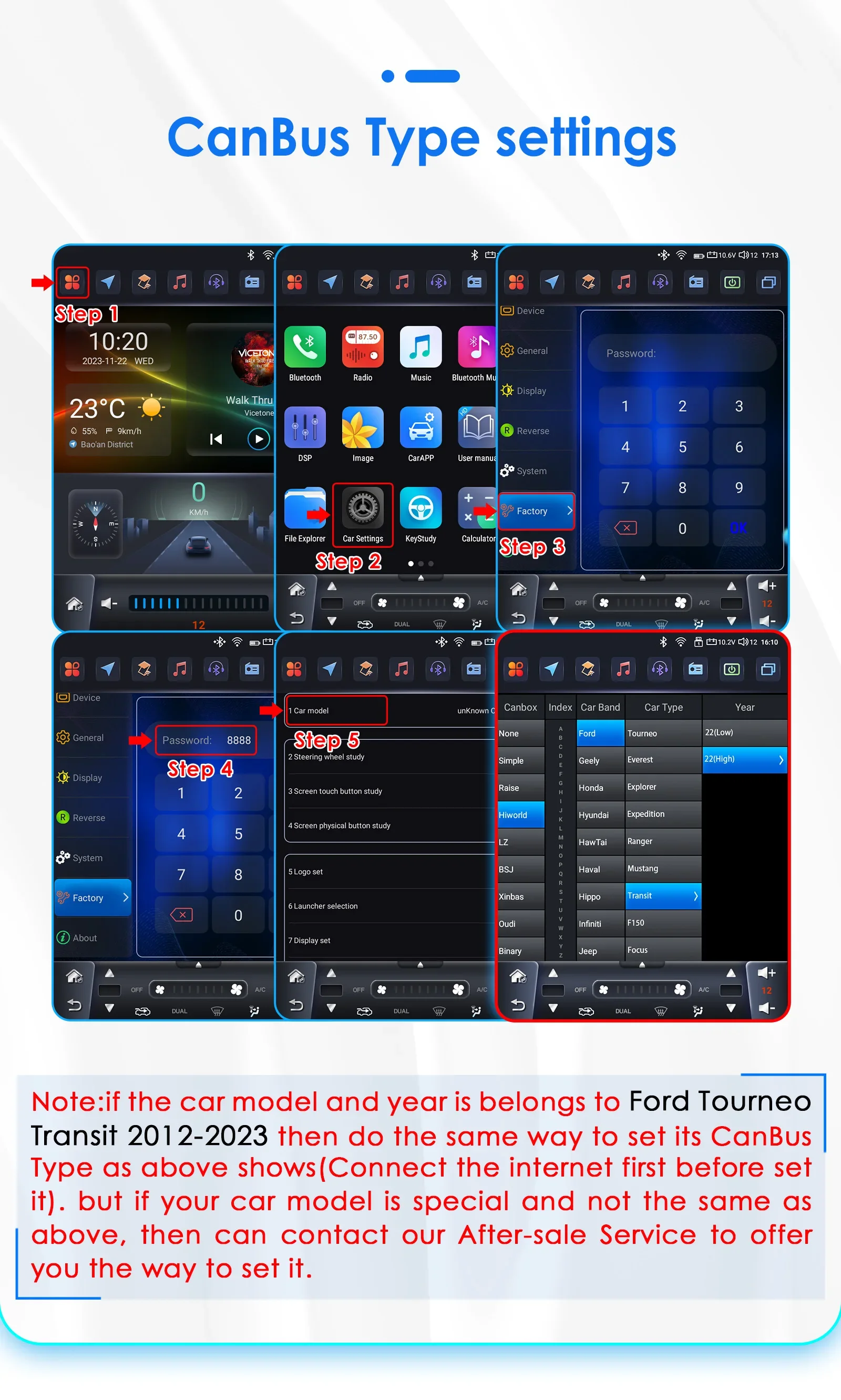 9.7" Hizpo Android13 Autoradio for Ford Tourneo Transit 2012 - 2023 Tesla Style Multimedia GPS RDS DSP 4G Carplay UI7862 360CAM