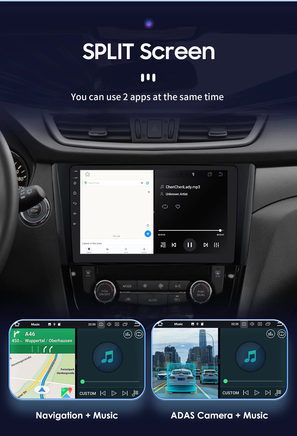 10.1" Hizpo Android13 Car Radio for Nissan Qashqai X-Trail 3 T32 2013 - 2017 Navigation GPS RDS DSP 4G BT Android Auto CarPlay