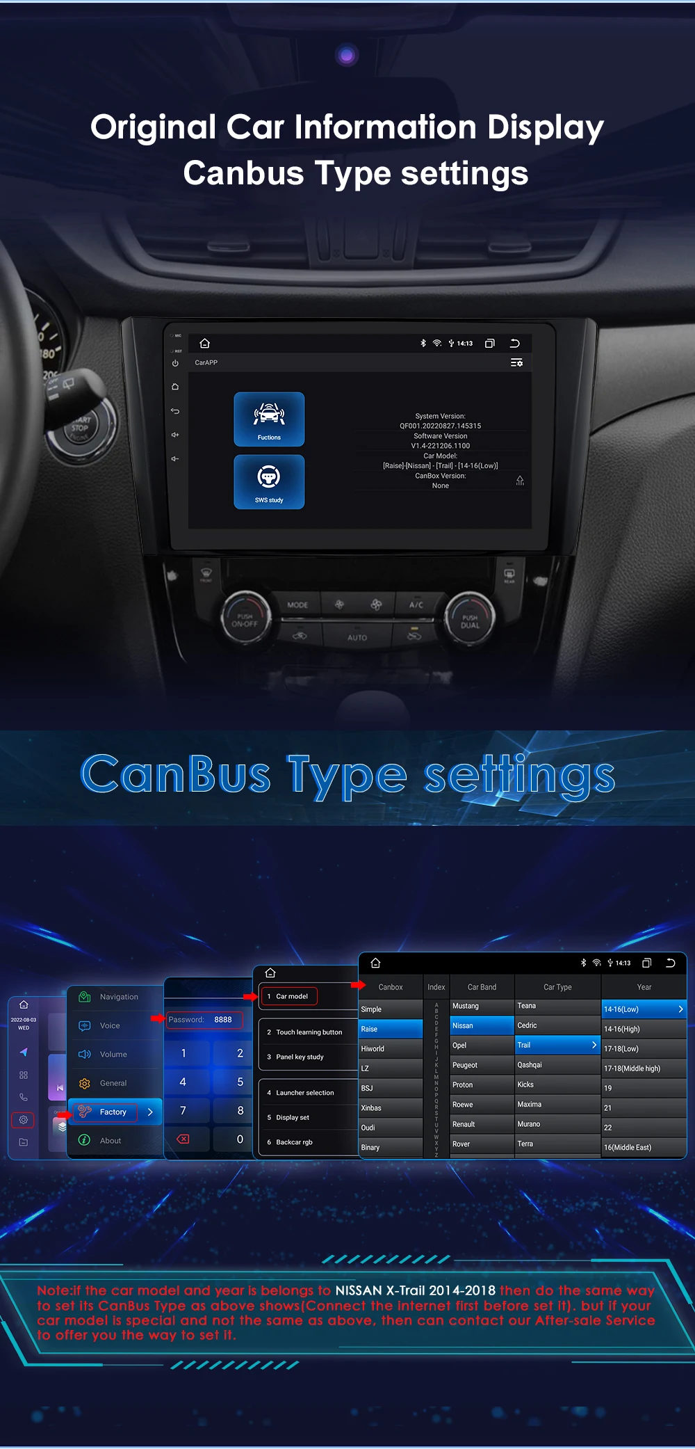 10.1" Hizpo Android13 Car Radio for Nissan Qashqai X-Trail 3 T32 2013 - 2017 Navigation GPS RDS DSP 4G BT Android Auto CarPlay