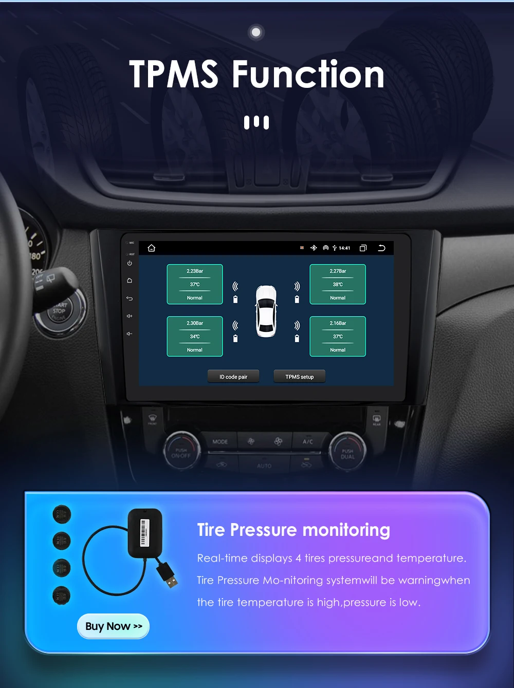 10.1" Hizpo Android13 Car Radio for Nissan Qashqai X-Trail 3 T32 2013 - 2017 Navigation GPS RDS DSP 4G BT Android Auto CarPlay