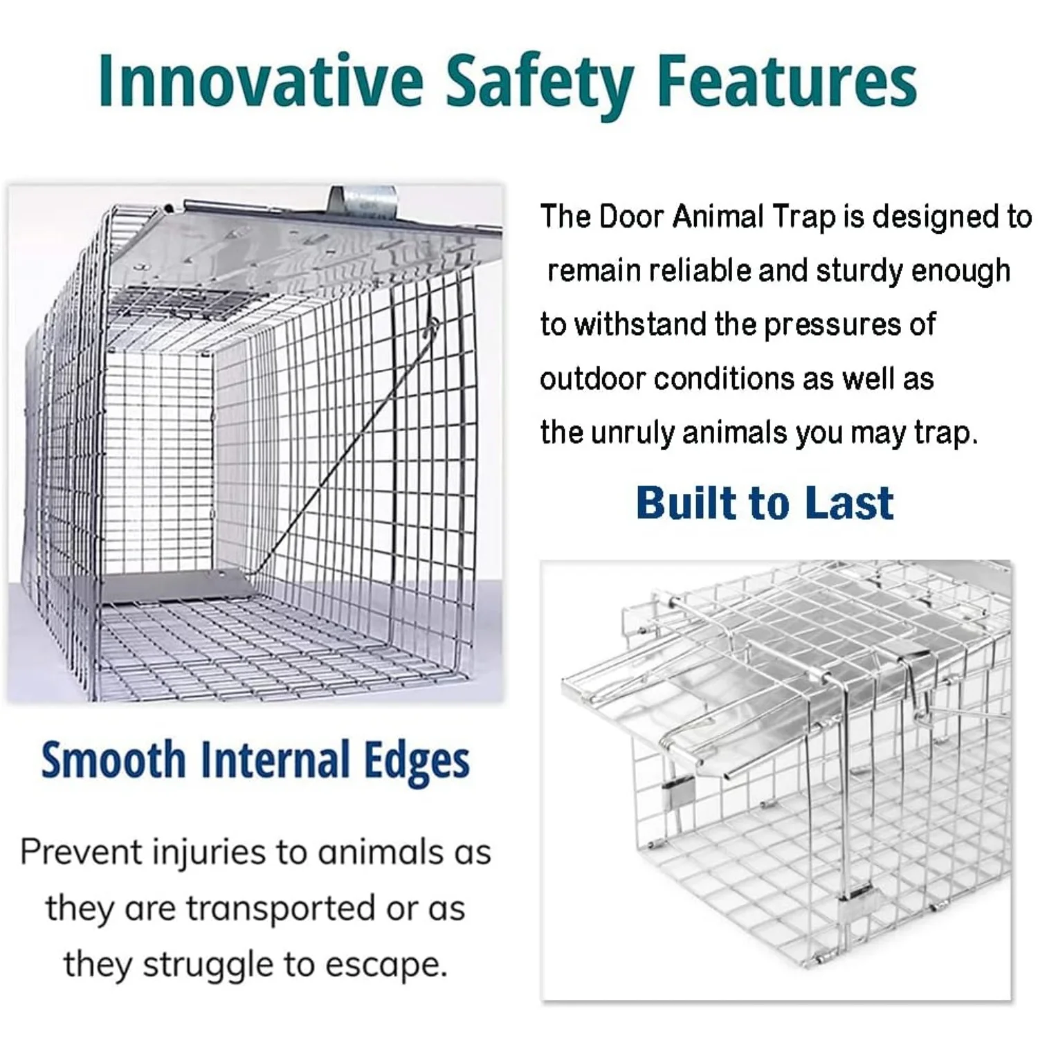 BRIEFNESS Animal Trap Animal Trap Cage Small Humane Capture Release Live Animal Trap Mouse Trap Rabbit Cage Mesh Rat Trap