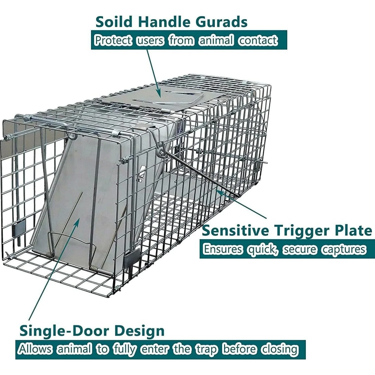 BRIEFNESS Animal Trap Animal Trap Cage Small Humane Capture Release Live Animal Trap Mouse Trap Rabbit Cage Mesh Rat Trap