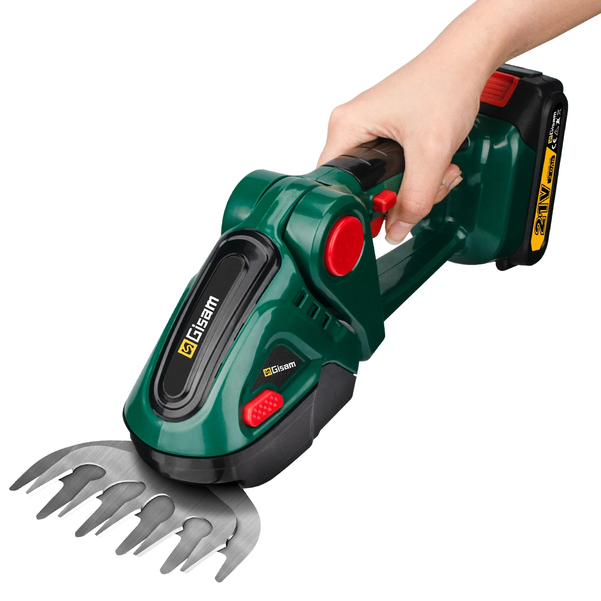 Gisam 2 in 1 Electric Hedge Trimmer 20000rpm Handheld Household Lawn Mower Garden Scissors Power Tool For Makita 18V Battery Pin