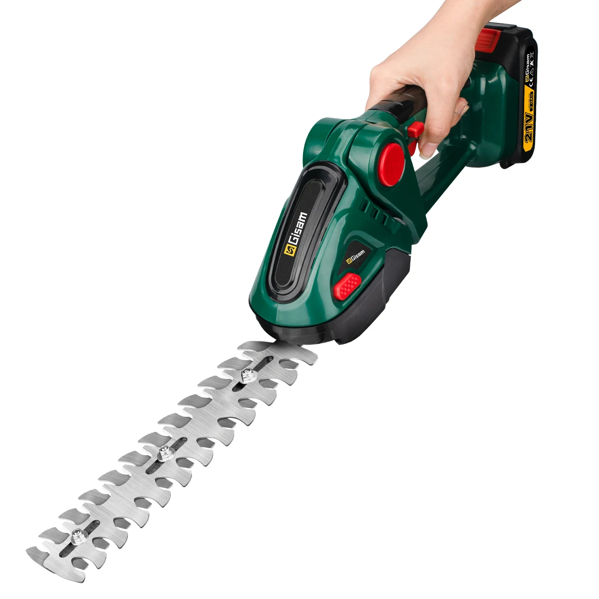 Gisam 2 in 1 Electric Hedge Trimmer 20000rpm Handheld Household Lawn Mower Garden Scissors Power Tool For Makita 18V Battery Pin