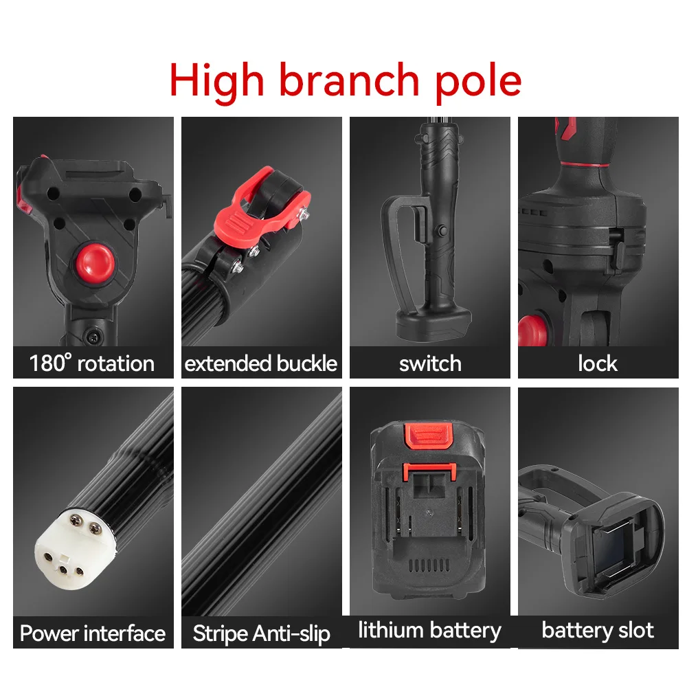 ONEVAN 3in1 Electric High Branch Saw 20000RPM Cordless Telescoping High Pruning Shear Garden Power Tool For ONEVAN 18V Battery