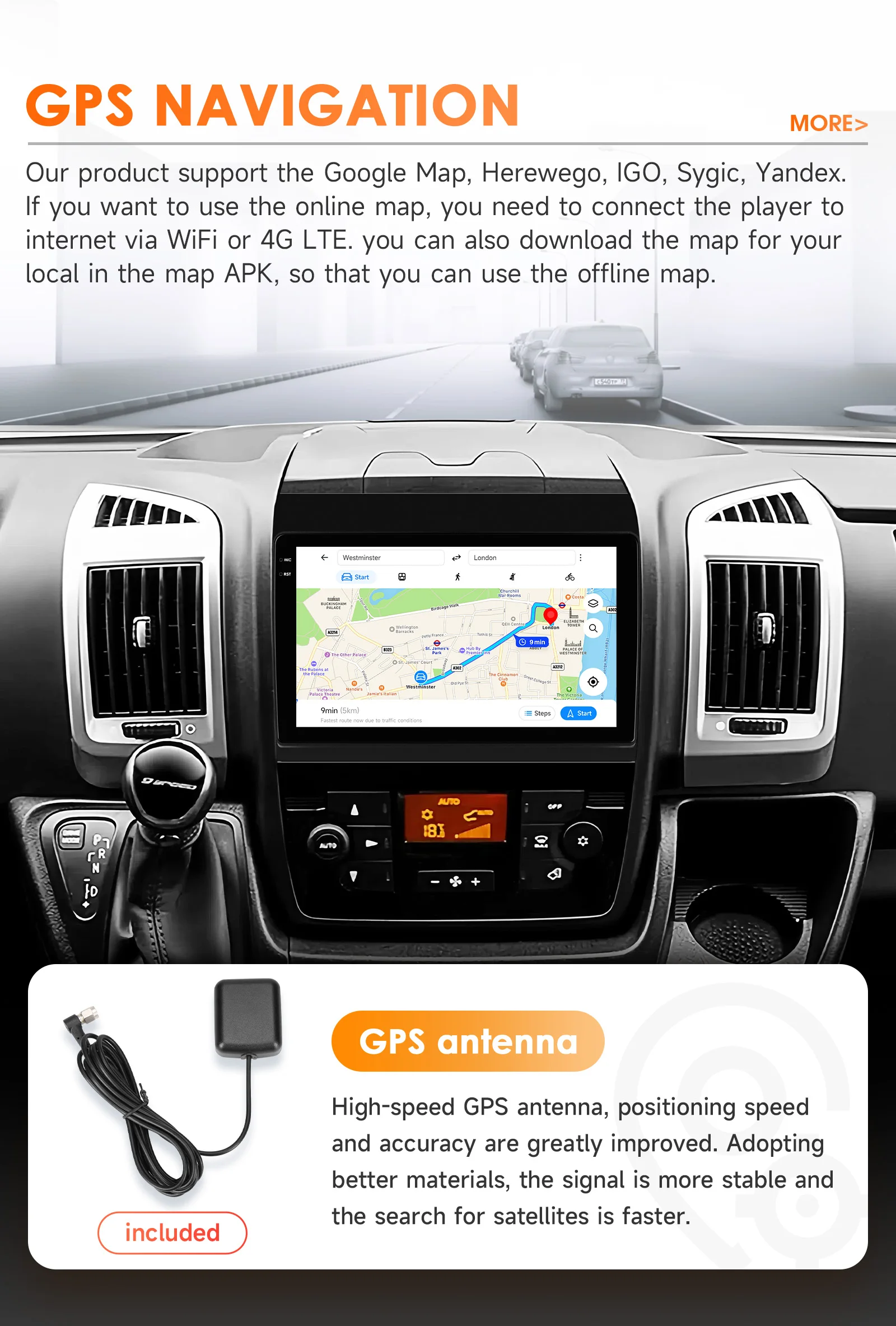 Hizpo Car Radio For Fiat Ducato 3 Citroen Jumper 2 Peugeot Boxer 2 2016 - 2022 Carplay Multimedia Autoradio Navigation Stereo 4G