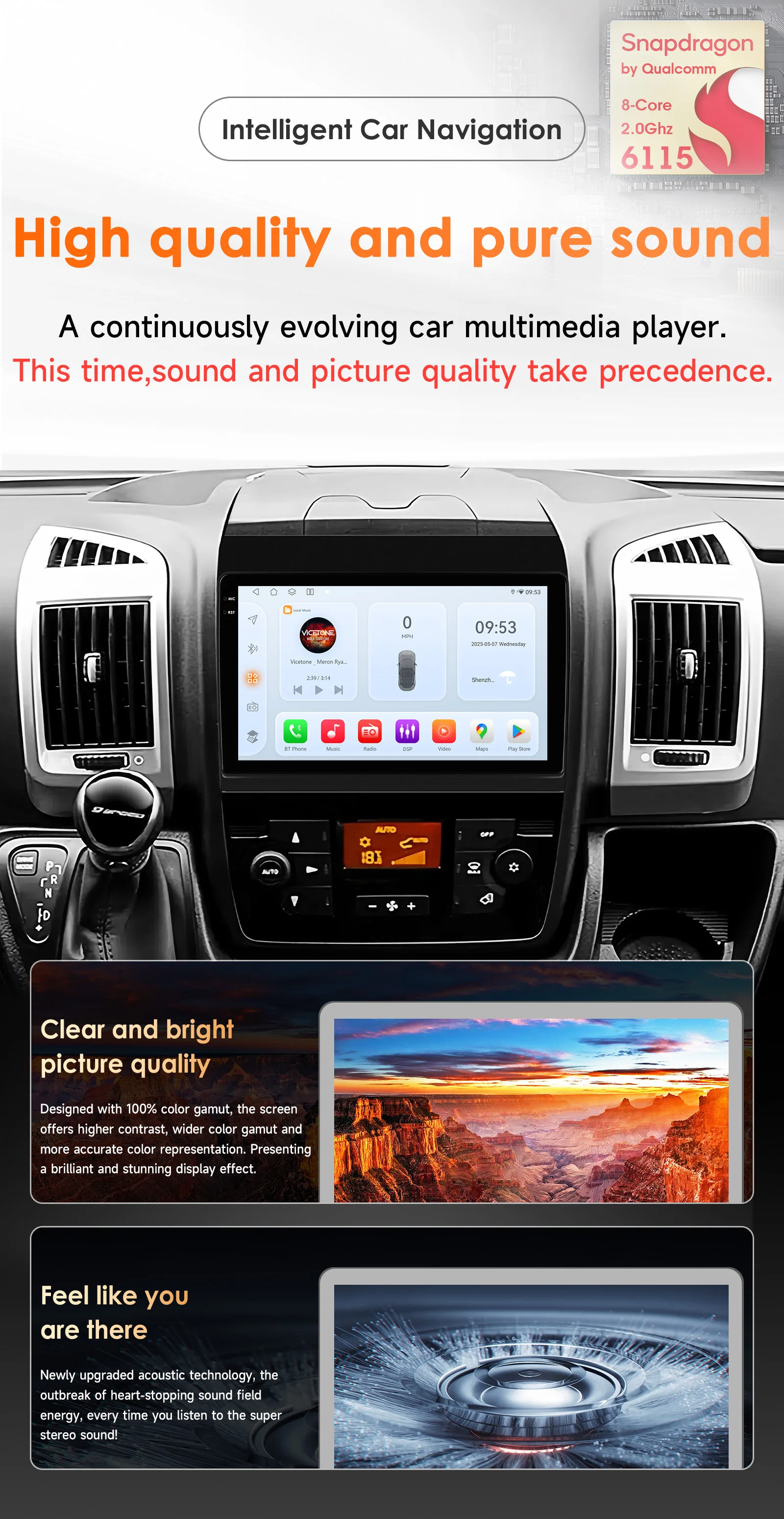 Hizpo Car Radio For Fiat Ducato 3 Citroen Jumper 2 Peugeot Boxer 2 2016 - 2022 Carplay Multimedia Autoradio Navigation Stereo 4G