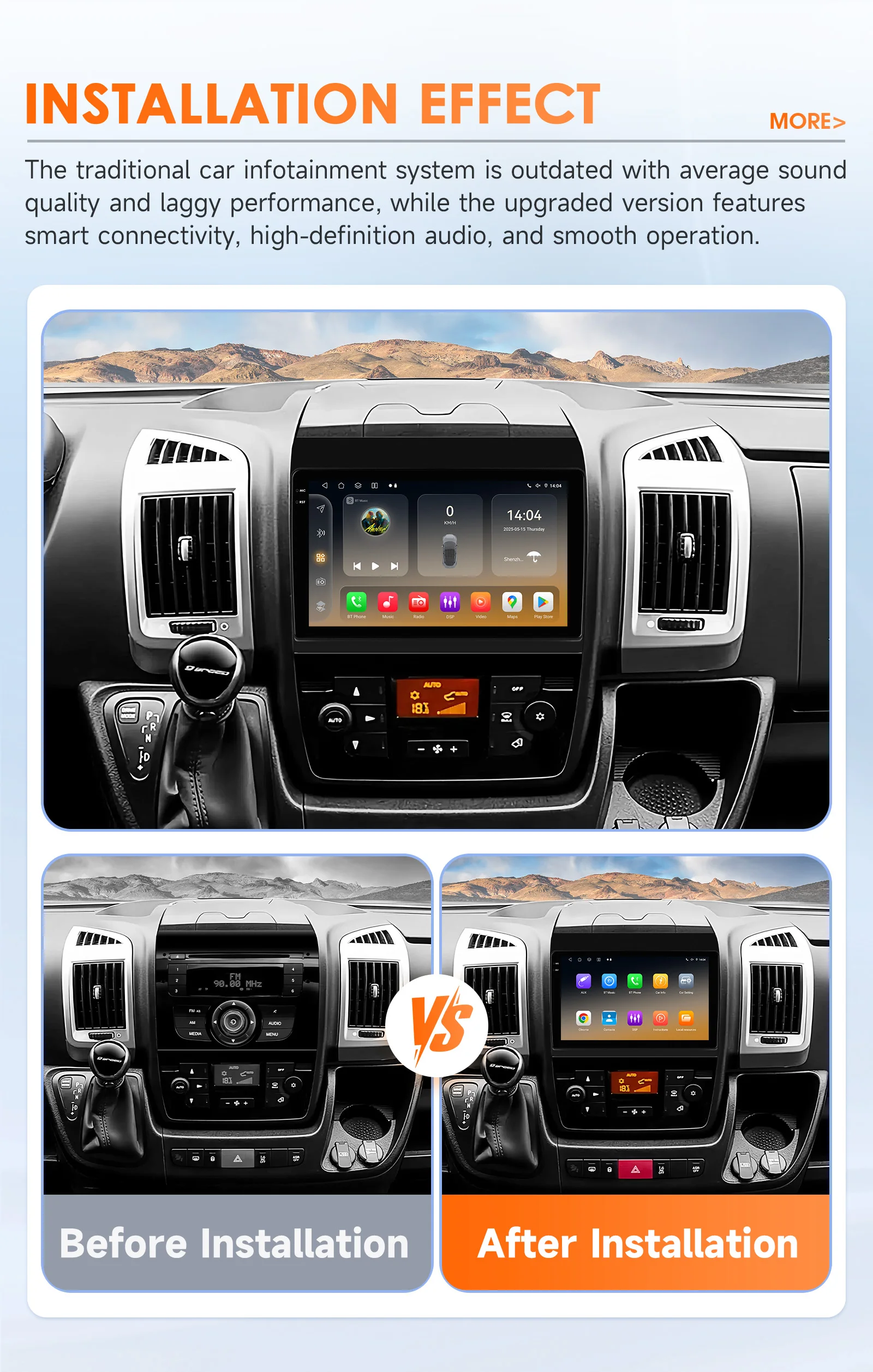 Hizpo Car Radio For Fiat Ducato 3 Citroen Jumper 2 Peugeot Boxer 2 2016 - 2022 Carplay Multimedia Autoradio Navigation Stereo 4G