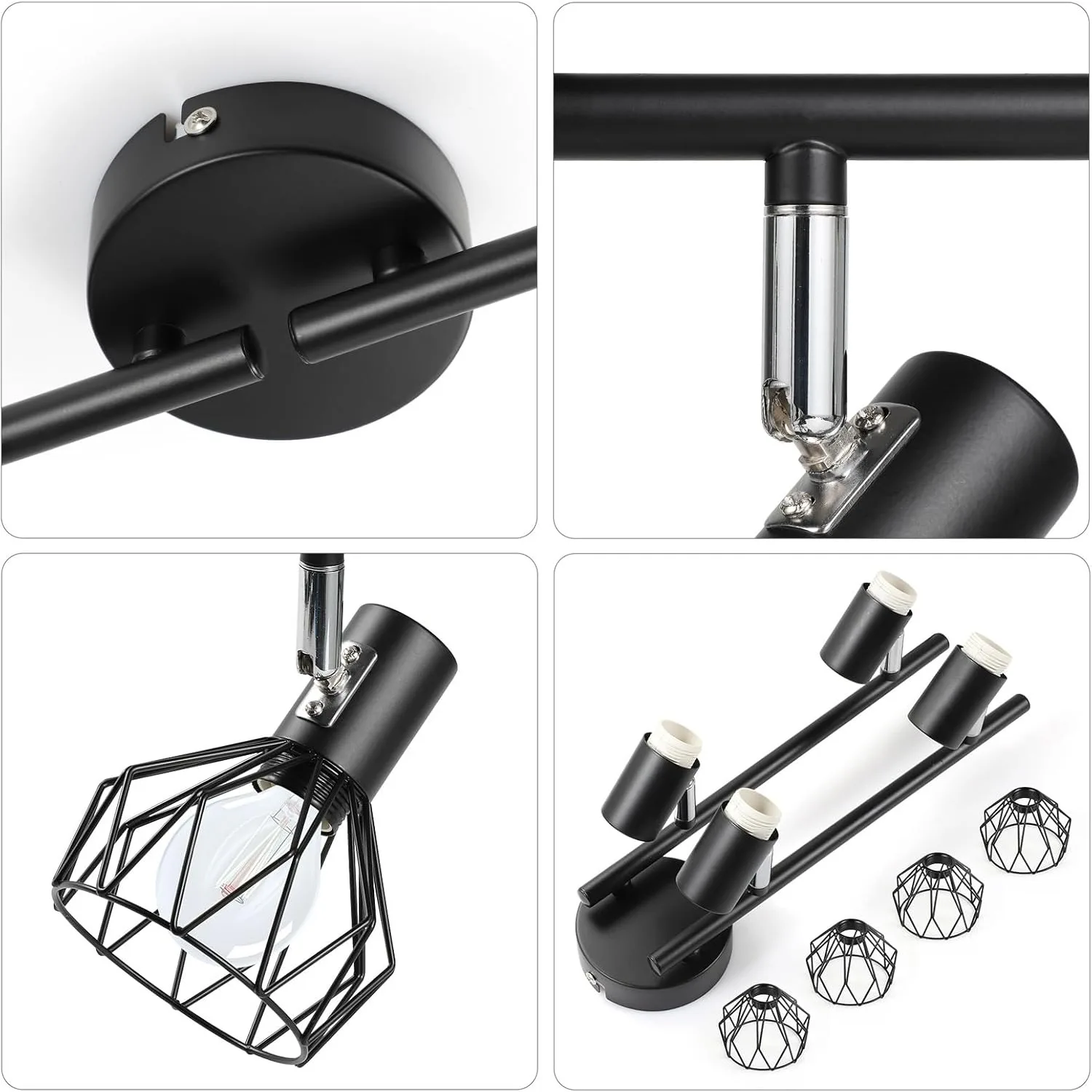 LED Ceiling Spotlight E14 350° Swivel Wall & Ceiling LED Spot Lamp for Kitchen/Living Room/Bedroom