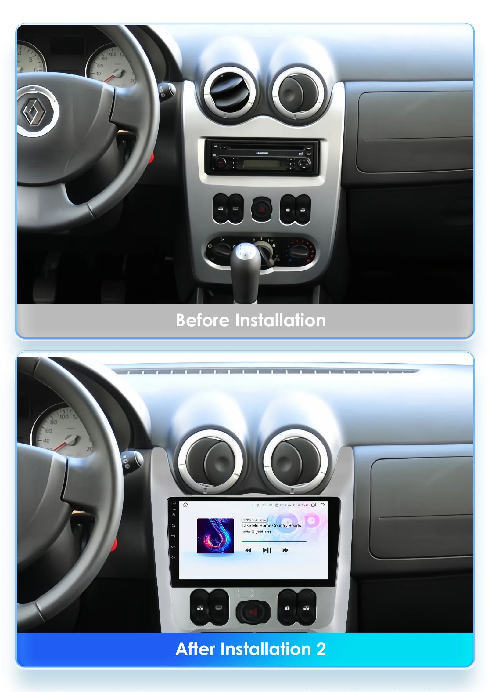 360Camera 2Din Android 13 Car Radio For Renault Logan Sandero/Lada Largus Car Multimedia GPS Carplay Intelligent autoradio SWC