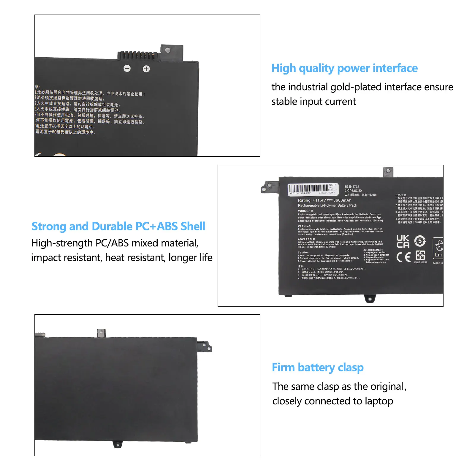Oyomba B31N1732 Battery for ASUS X571GT X571GD X430FN X430FA X430UA VivoBook S14 S430FA S430FN S430UA S430UAN S430UA-EB015T