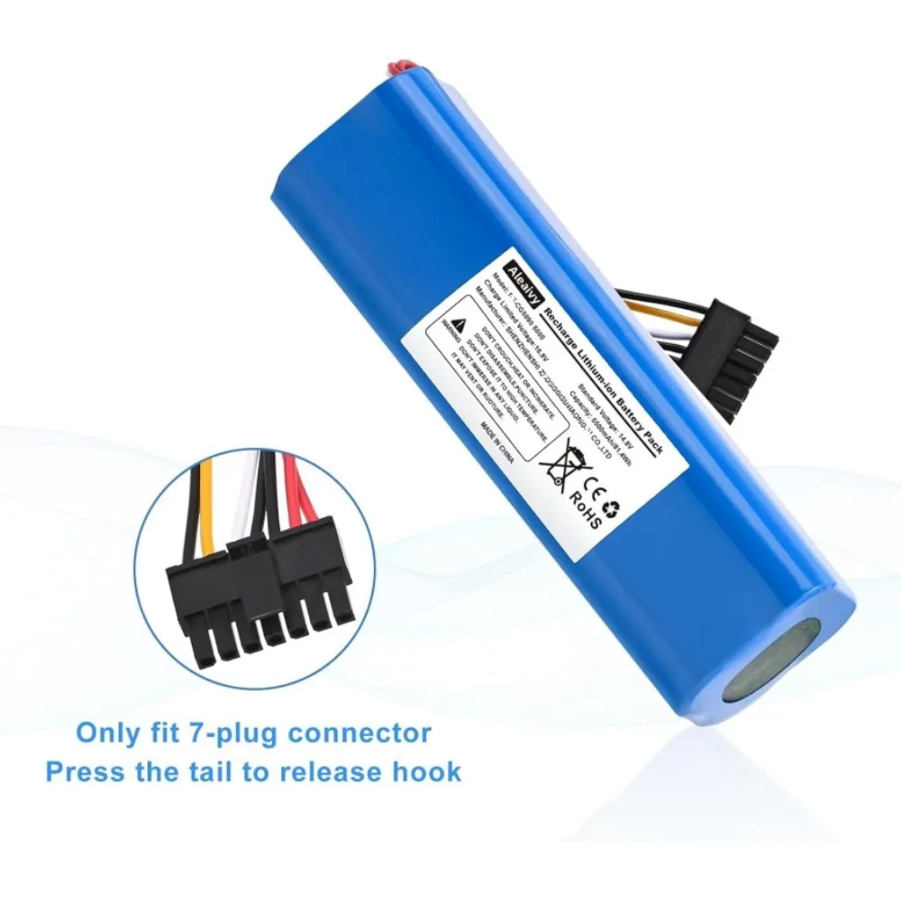 Aleaivy 6500mAh Battery Replacement For CECOTEC CONGA 5090 5490 6090 7090 Robot Vacuum Cleaner 18650 Battery Pack Accessories