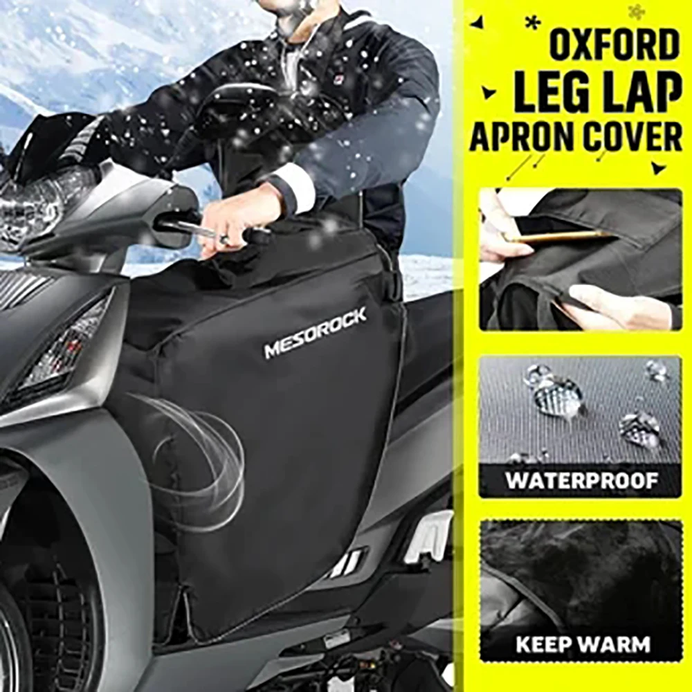 Motorcycle Leg Cover Knee Blanket Warmer Apron Fleece Lined Leg Guard Waterproof Windproof Riding Parts