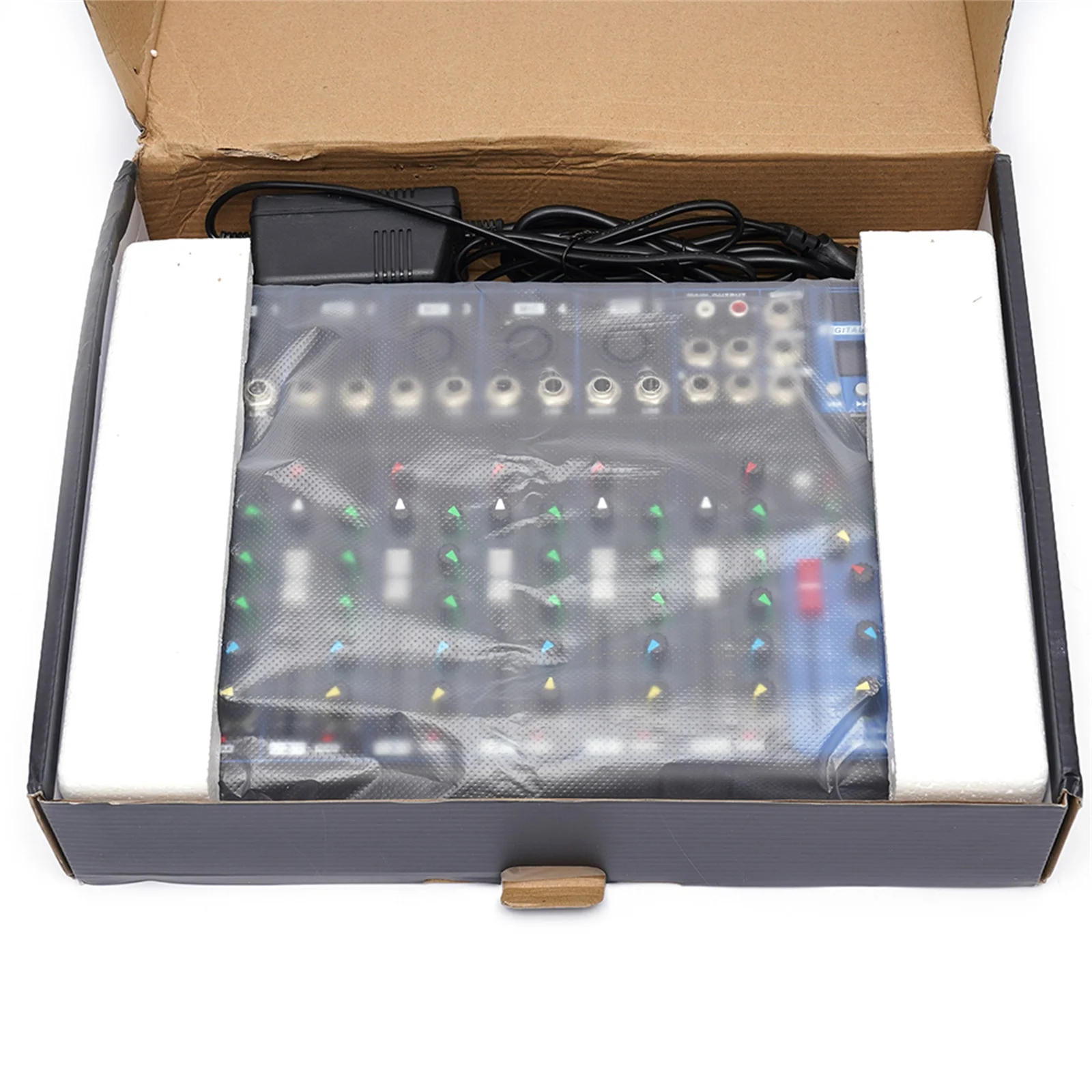 7-Kanal Professional Audio-Mixer, 7 Kanal Sound Mixing Console Digitaler Audio Mixer Stereo DJ Mixer Soundboard Konsole