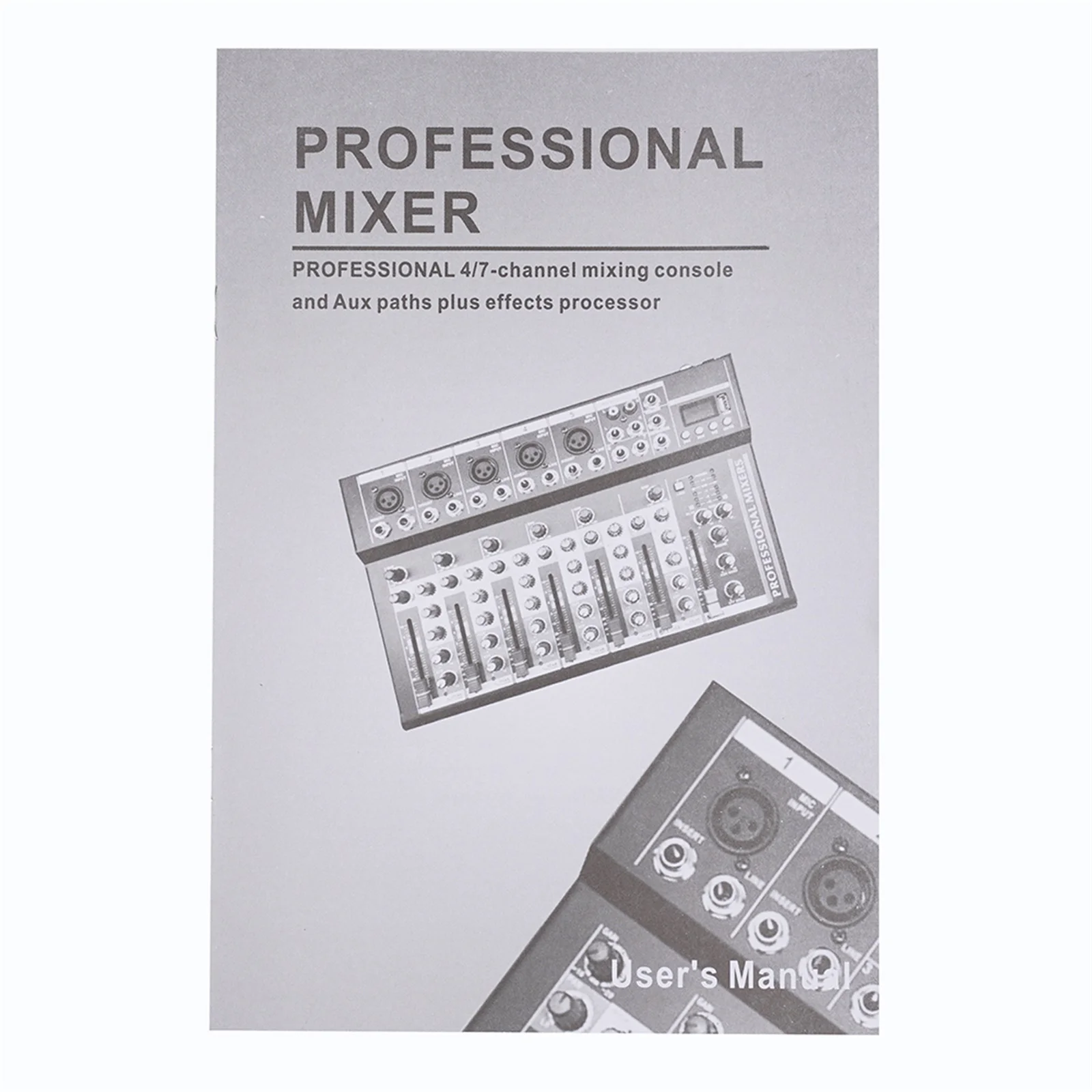 7-Kanal Professional Audio-Mixer, 7 Kanal Sound Mixing Console Digitaler Audio Mixer Stereo DJ Mixer Soundboard Konsole
