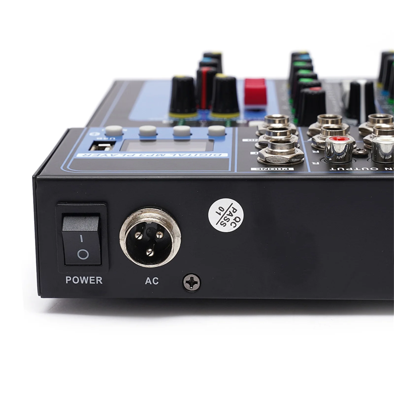 7-Kanal Professional Audio-Mixer, 7 Kanal Sound Mixing Console Digitaler Audio Mixer Stereo DJ Mixer Soundboard Konsole
