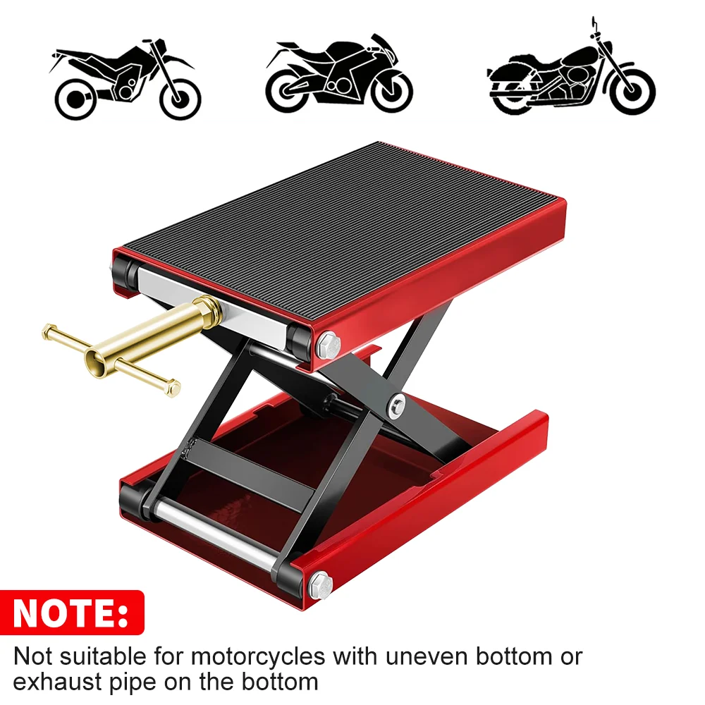 Motorcycle Lift Table 1100 lb Motorcycle Scissor Lift Jack with Wide Deck Repair Tools for Bikes Motorcycle ATV