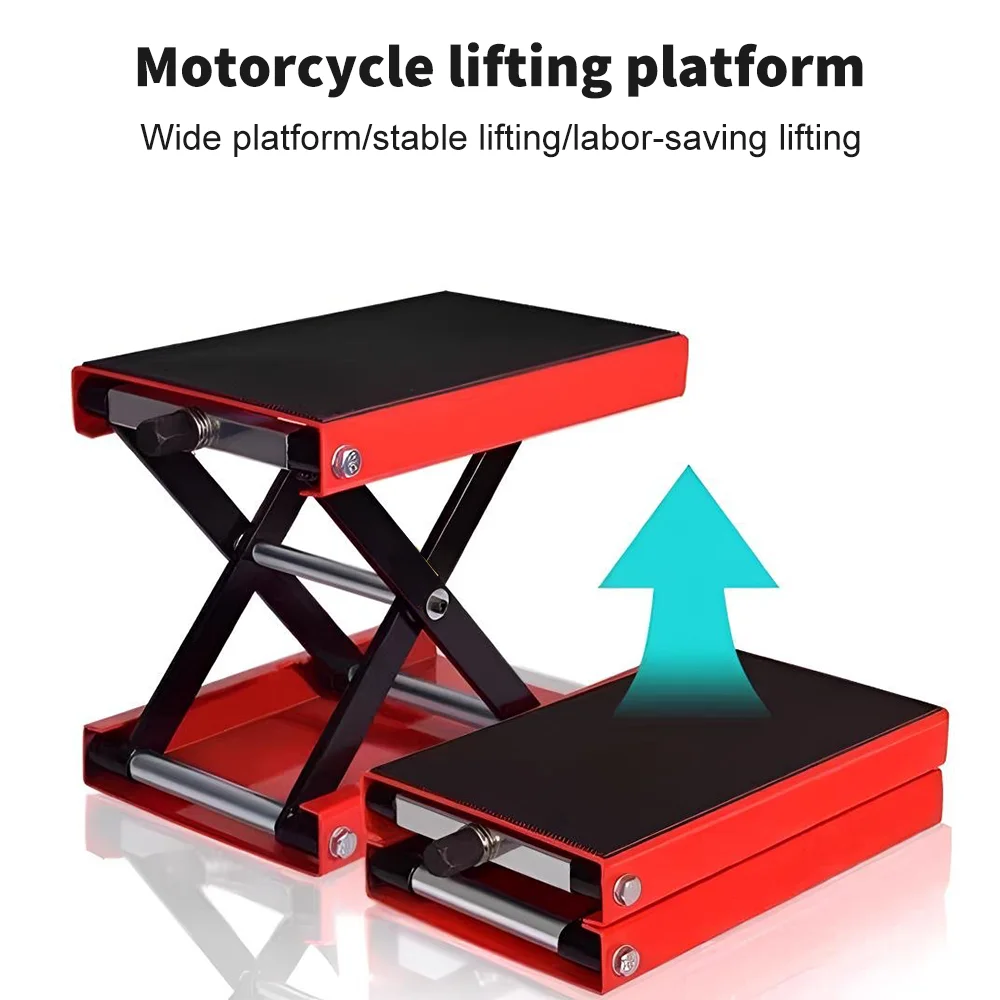 Motorcycle Lift Table 1100 lb Motorcycle Scissor Lift Jack with Wide Deck Repair Tools for Bikes Motorcycle ATV