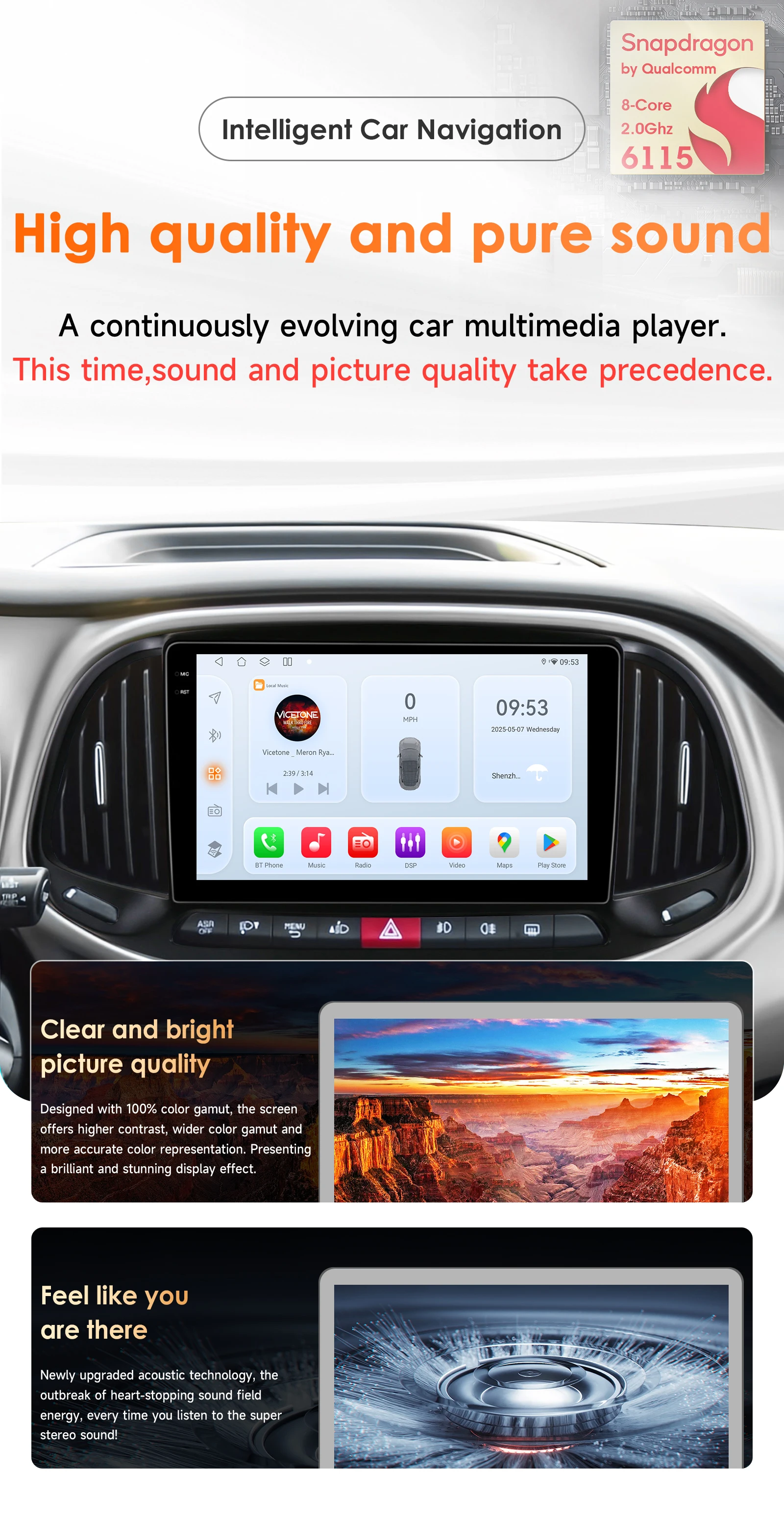 Hizpo AI Voice Autoradio Radio For Fiat Doblo 2015 - 2019 4G Car Multimedia GPS 2din Wireless CarPlay Android Auto Navigation BT
