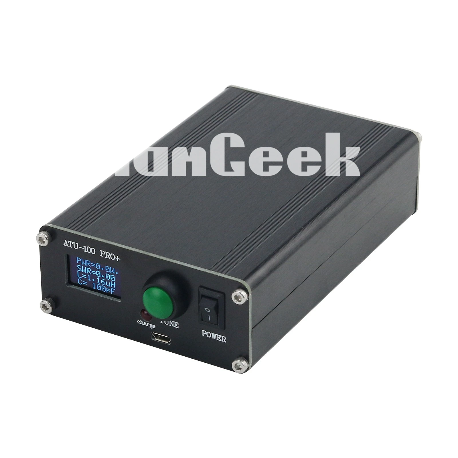 Hamgeek Automatic Antenna Tuner 100W 1.8-50MHz w/ 0.96-Inch OLED Display ATU100 Assembled with Shell