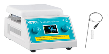 SucceBuy 2/5L Magnetic Stirrer Hot Plate Drink Agitator Vortex Mixer Shaker W/ Stir Bar Digital Display Portable Blender for Lab