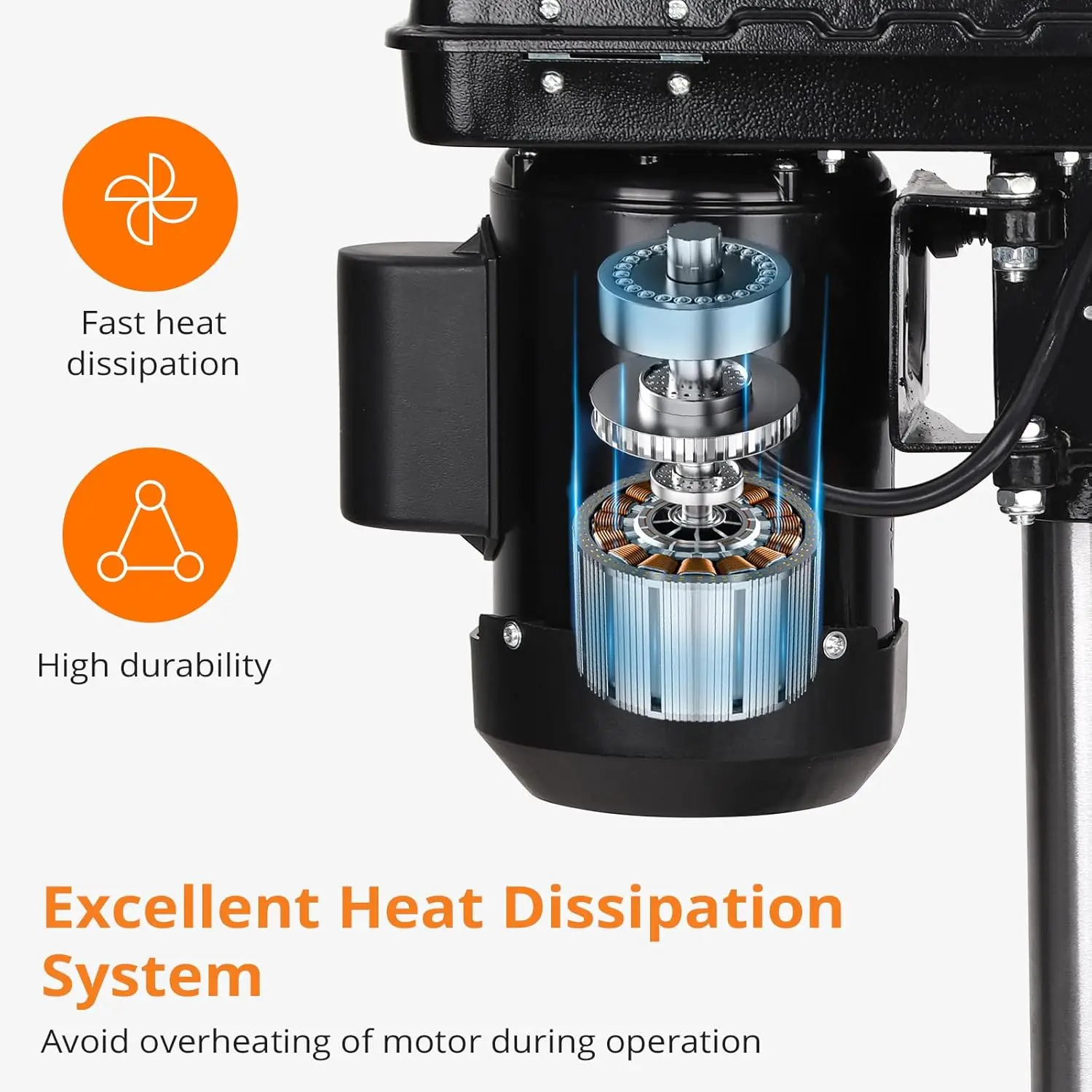 Benchtop Drill Press Benchtop Drill Machine 5 Speed Adjustable 8 Inch Swing Distance 0-45° Tiltling Tabletop Drilling Machine
