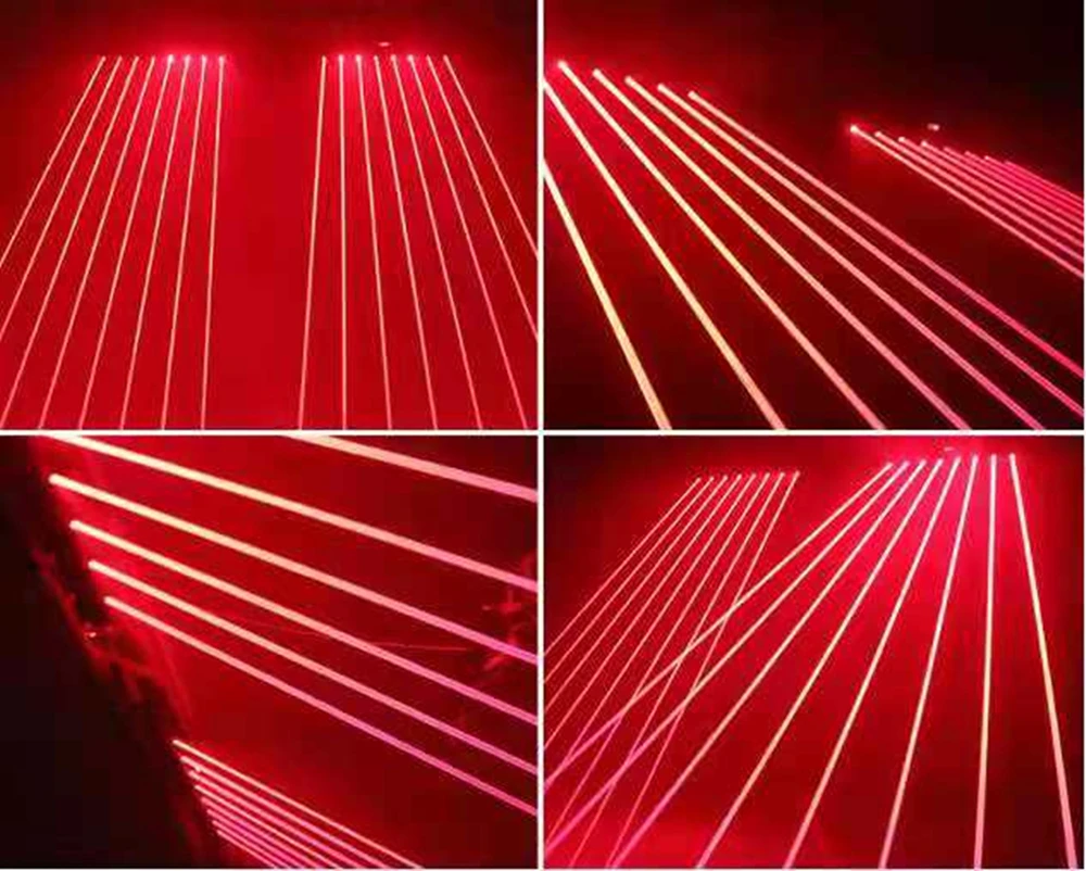 8 Eyes Moving Head Laser Light Single Red DMX512 Controlled Beam Light Bar DJ Stage Light Projector Disco Party Wedding Light