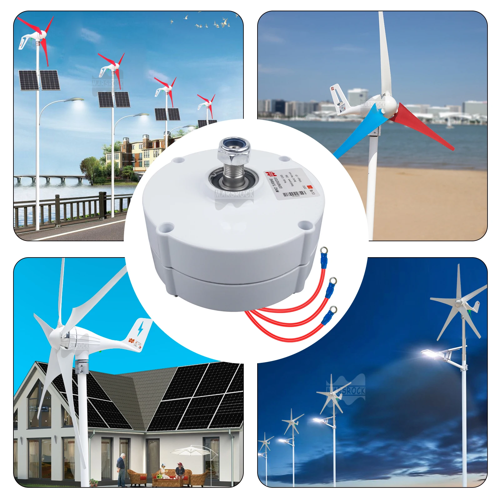 100W 12V Low RPM NdFeb PMG Rare Earth Permanent Magnet Generator for DIY Horizontal Wind Turbine Generator Windmil