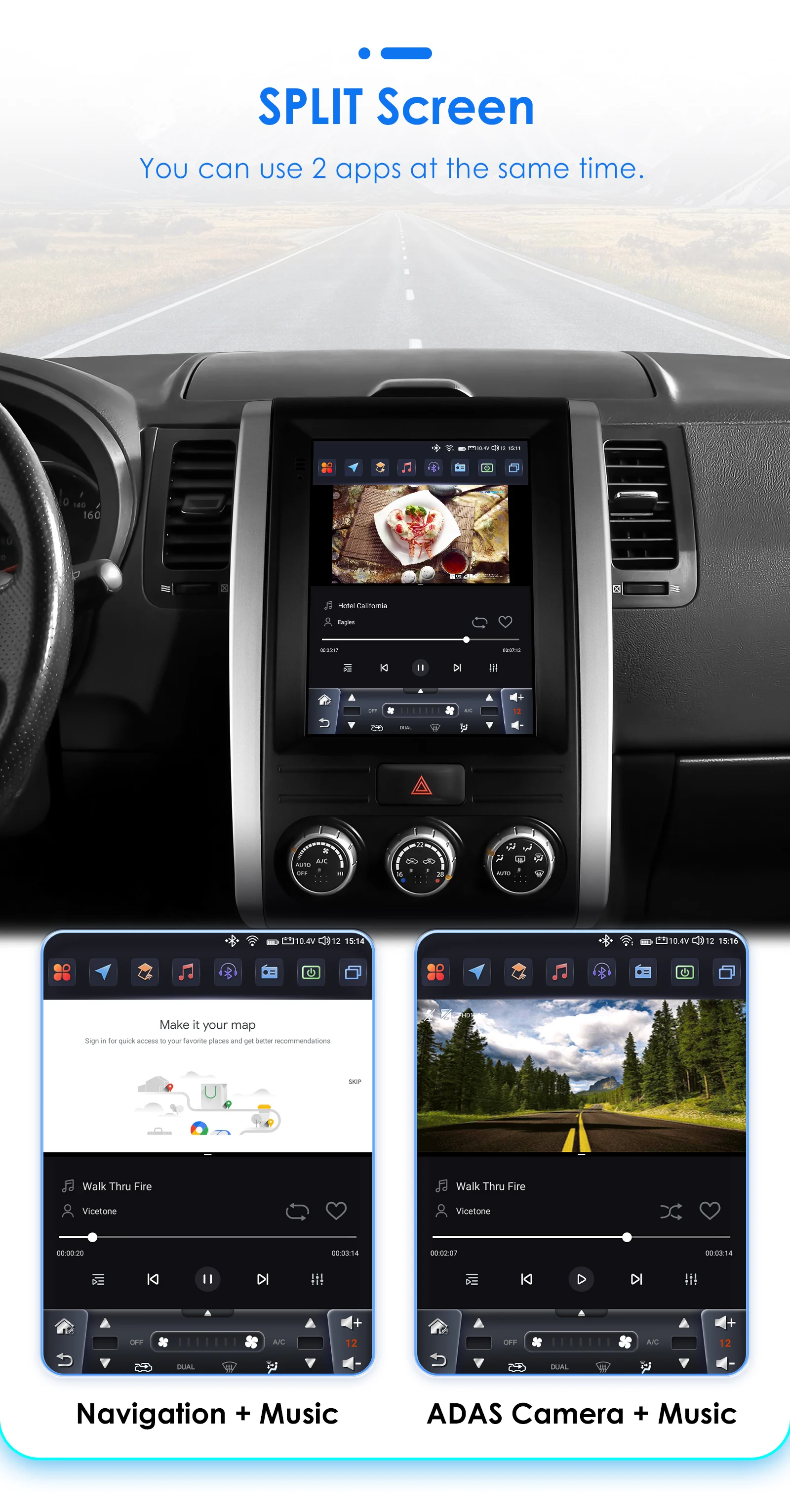 OSSURET 9.7''Android 13 Car Radio for Nissan X-Trail X Trail 2 T31 MX6 2007-2015 Multimedia Stereo 2Din Vertical Screen Carplay