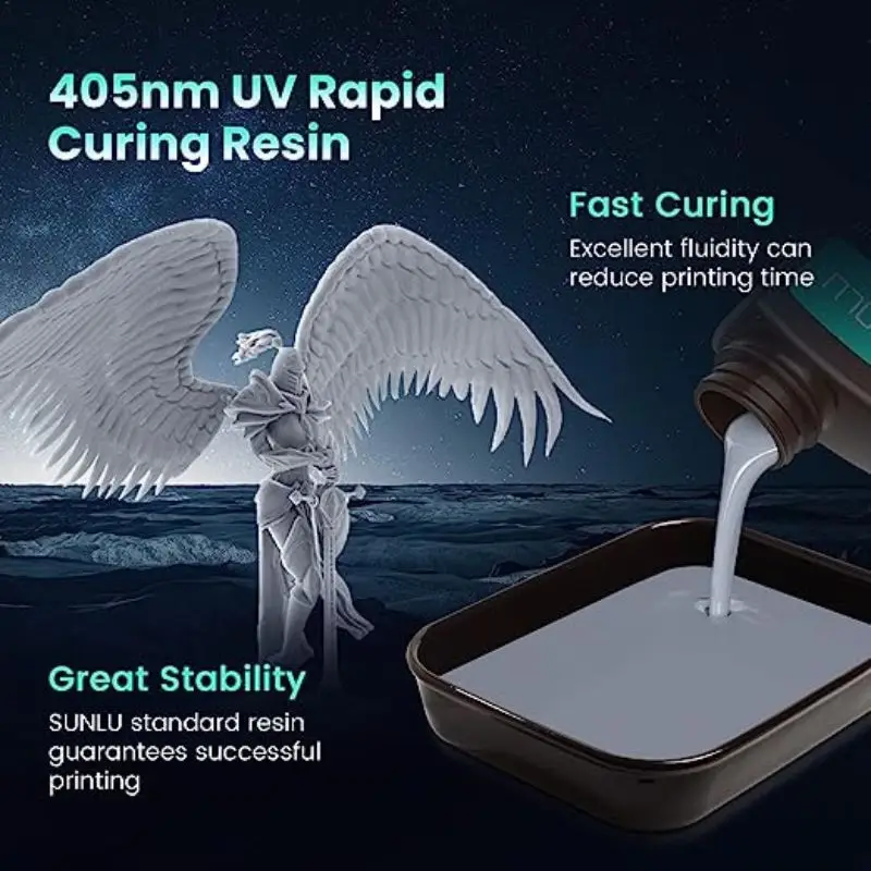 SUNLU Standard Resin 2KG 1KG / Bottle 405nm UV Resin For LCD 3D Printer Material For Printing Good Precision Free Shipping