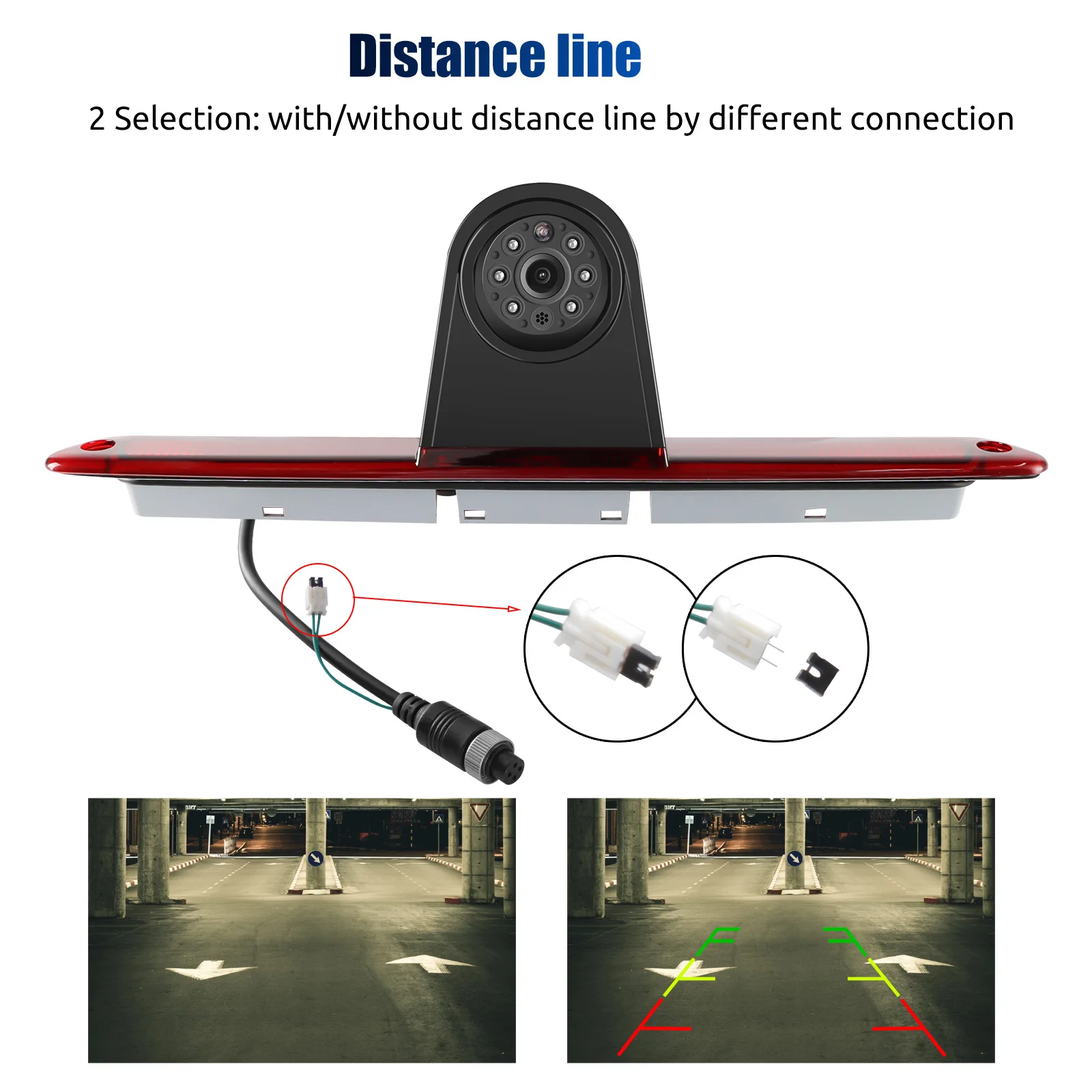ESSGOO 7" TFT LCD Monitor +Rear View Camera 3rd Brake Light For Mercedes-benz Sprinter W906 Volkswagen Crafter Caravelle T5/T6