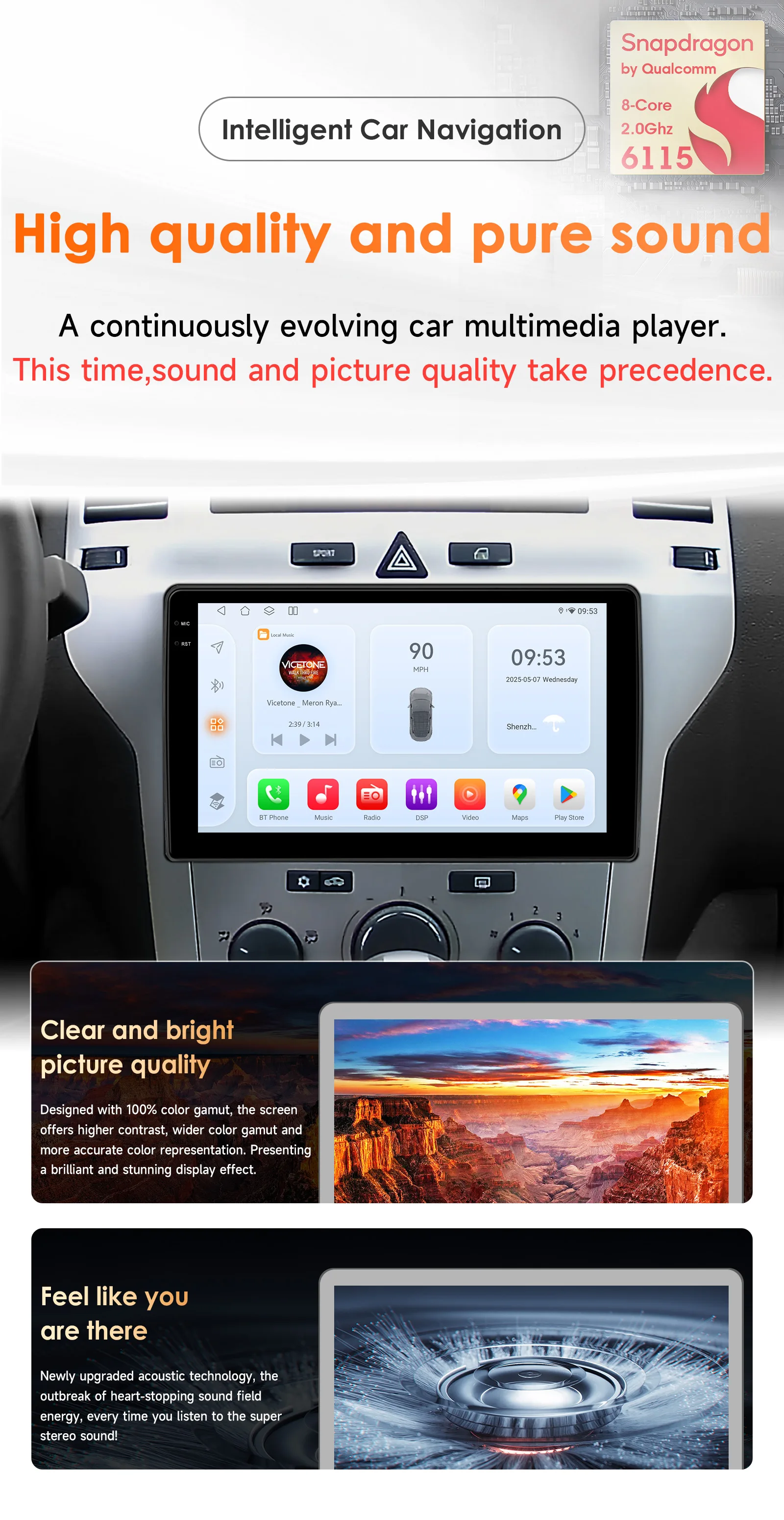 Hizpo2 din Android 14 Auto Radio For Opel Zafira B Astra H 2005-2014 Carplay 4G Car Multimedia Video Player GPS Autoradio 6115