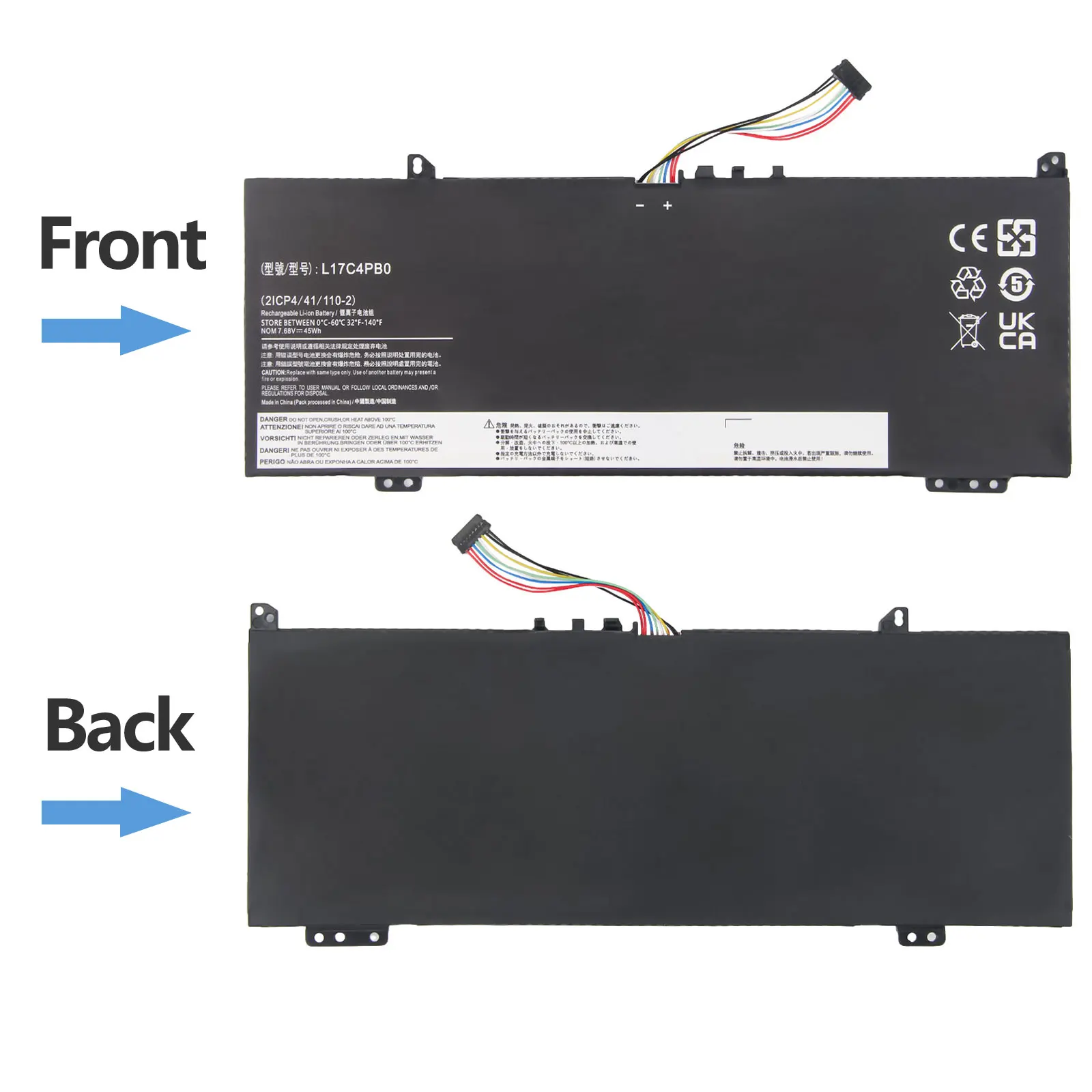 Oyomba 45Wh L17C4PB0 Laptop Batteria per Lenovo IdeaPad Flex 6-14IKB 6-14ARR IdeaPad 530S-14ARR 530S-14IKB 530S-15IKB 530-14ARR