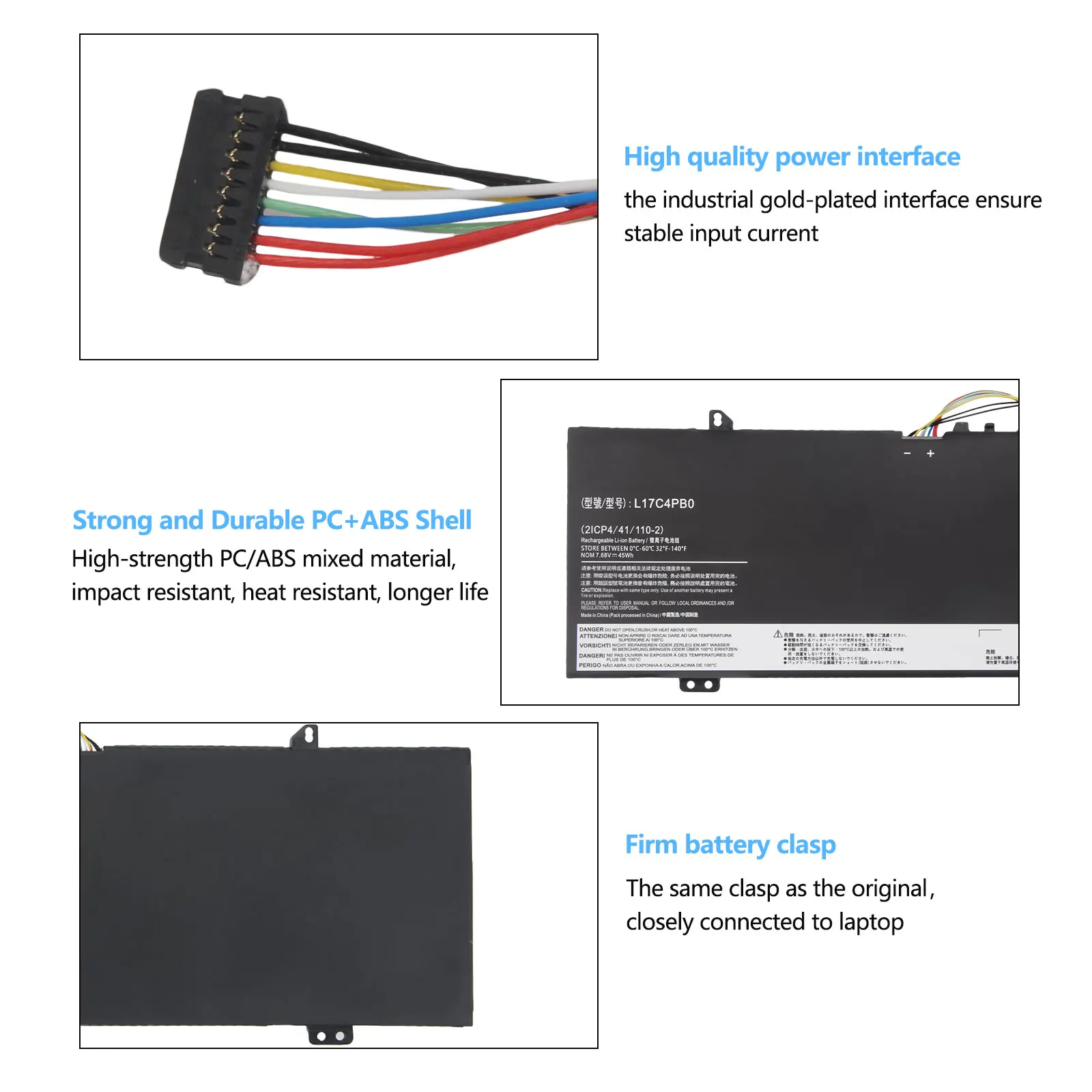 Oyomba 45Wh L17C4PB0 Laptop Batteria per Lenovo IdeaPad Flex 6-14IKB 6-14ARR IdeaPad 530S-14ARR 530S-14IKB 530S-15IKB 530-14ARR