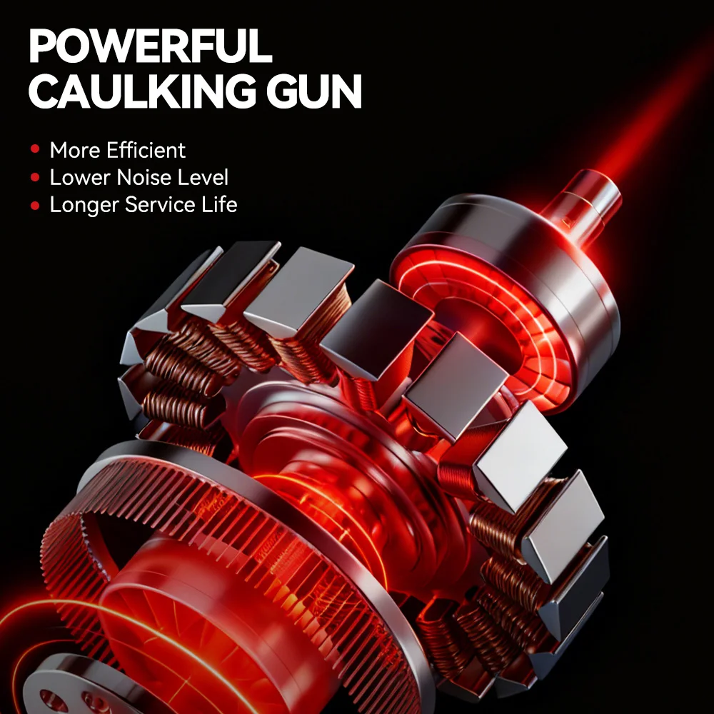 ONEVAN 50MM Electric Glass Gun 14 Nozzles Cordless Caulking Glass Gun Houeshold Gap Filling Power Tools For Makita Battery Pin
