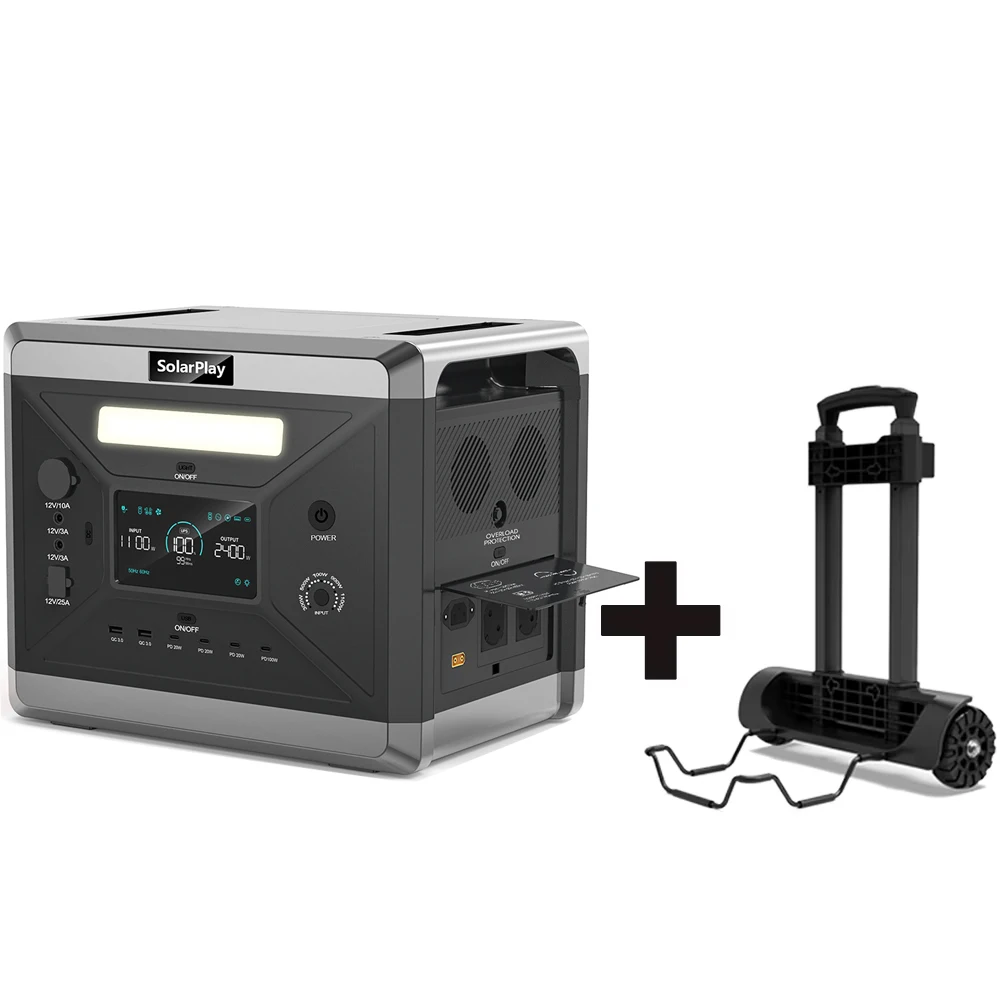 SOLARPLAY Mobile Power 220v 2400w Portable Power Station 2160WH Camping Supplies Auxiliary Battery Lifepo4 For Camping Outdoor