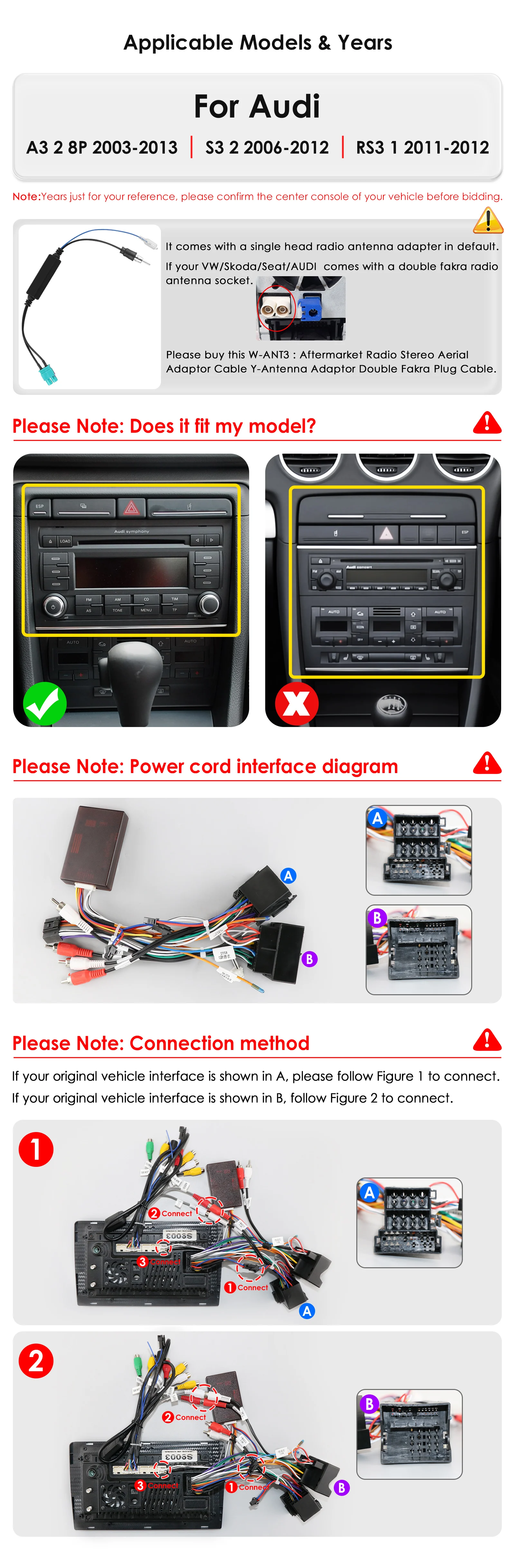 Hizpo 2Din 9inch Android13 Car Radio for Audi A3 8P 2003 - 2013 GPS RDS DSP CarPlay Android Auto 4G BT UI8581 Intelligent System