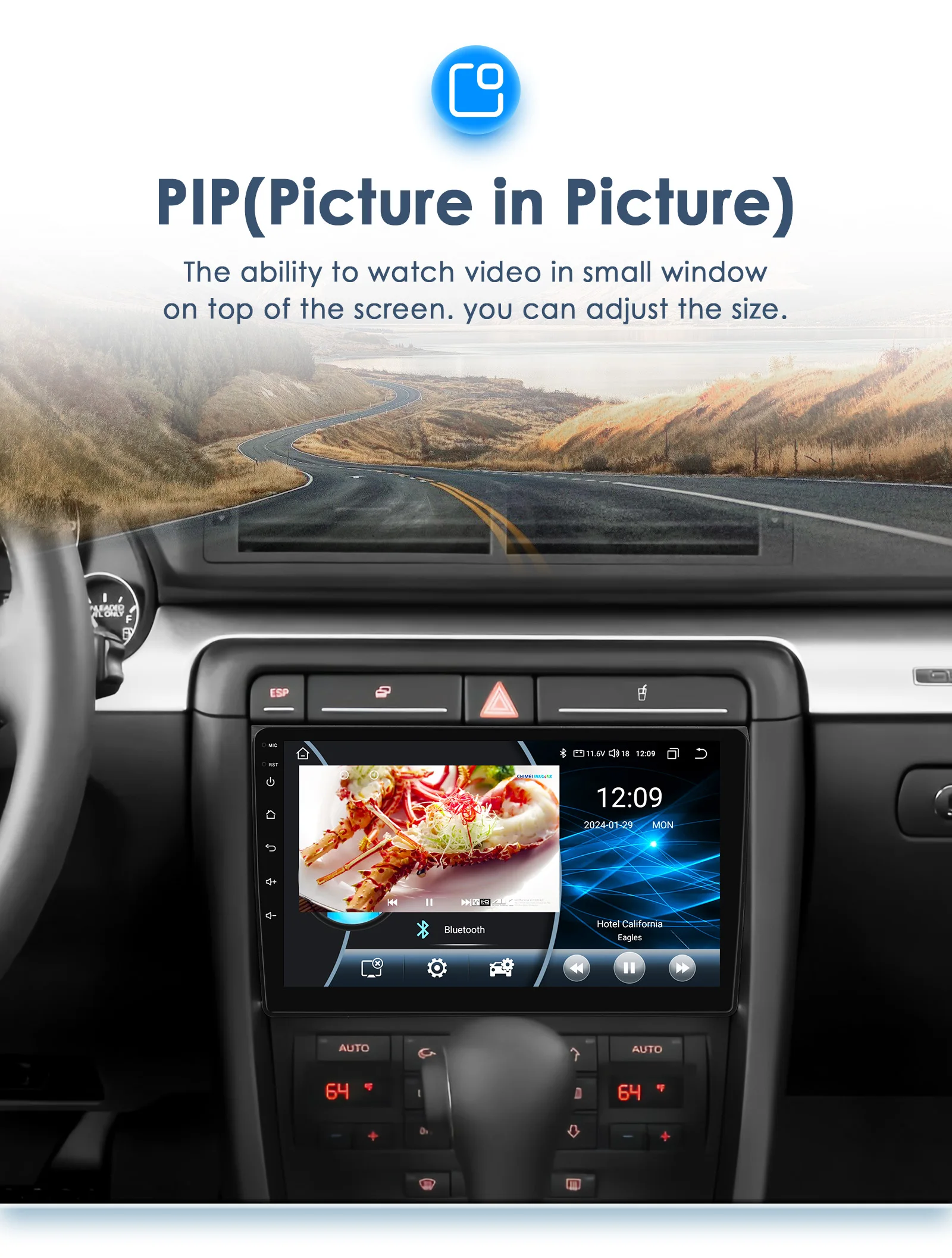 Hizpo 2Din 9inch Android13 Car Radio for Audi A3 8P 2003 - 2013 GPS RDS DSP CarPlay Android Auto 4G BT UI8581 Intelligent System