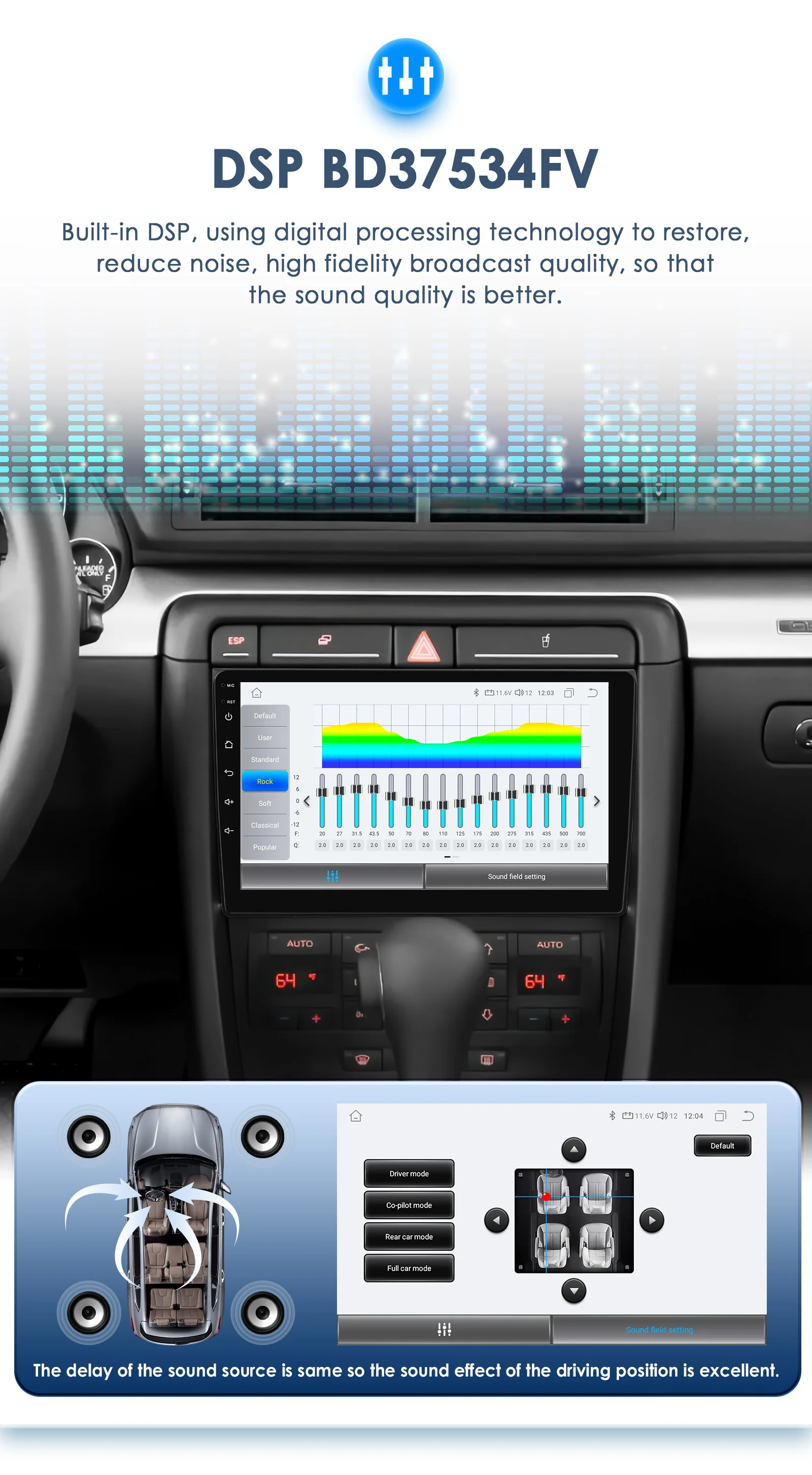 Hizpo 2Din 9inch Android13 Car Radio for Audi A3 8P 2003 - 2013 GPS RDS DSP CarPlay Android Auto 4G BT UI8581 Intelligent System