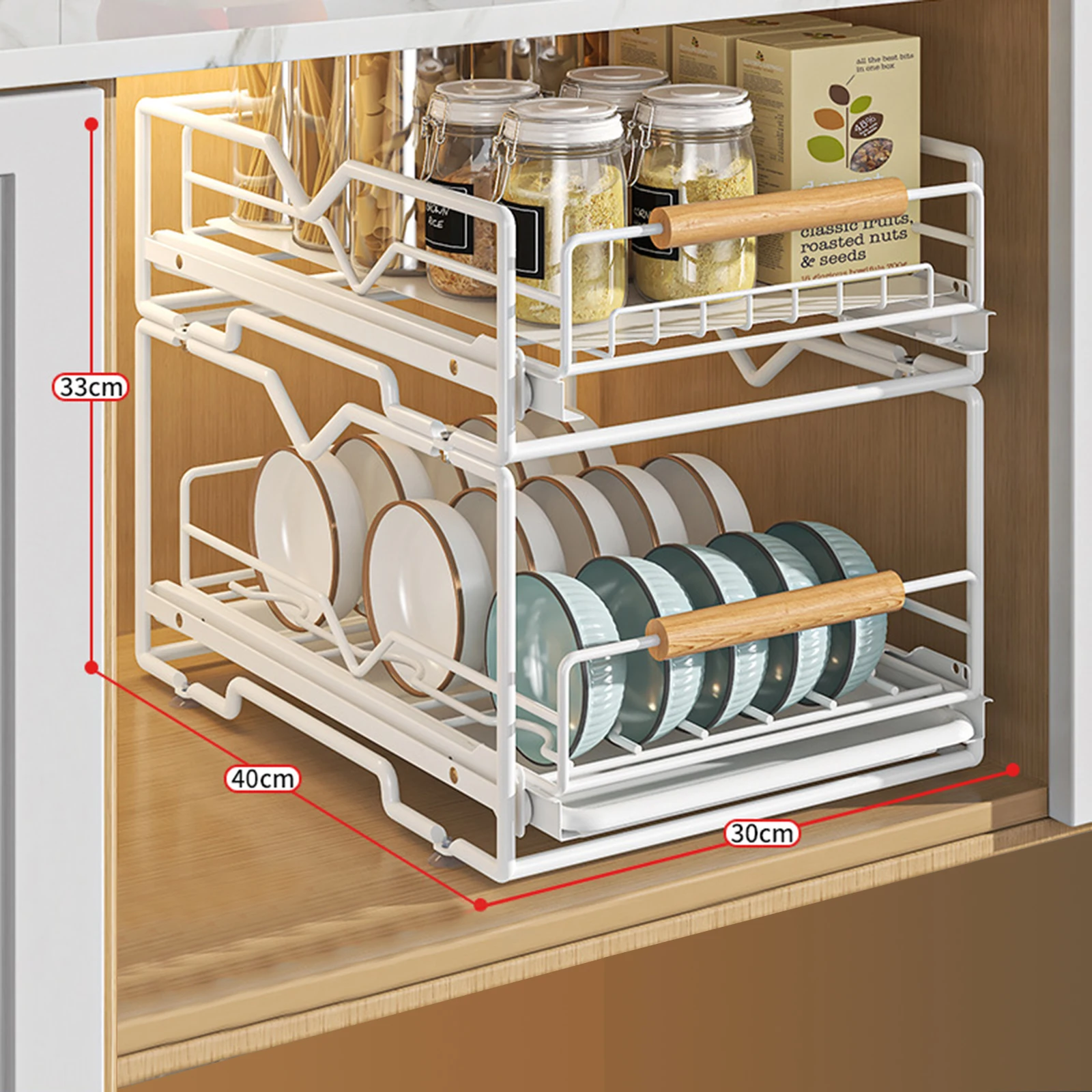 Pull Out Cabinet Organizer Slide Out Shelves Sliding Cabinet Drawers For Kitchen Pantry Shelves Bathroom Home Cabinet