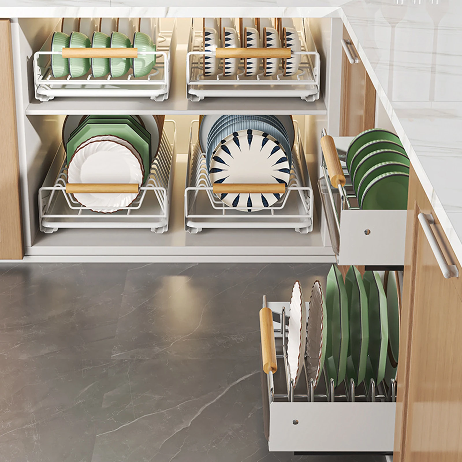 Pull Out Cabinet Organizer Slide Out Shelves Sliding Cabinet Drawers For Kitchen Pantry Shelves Bathroom Home Cabinet
