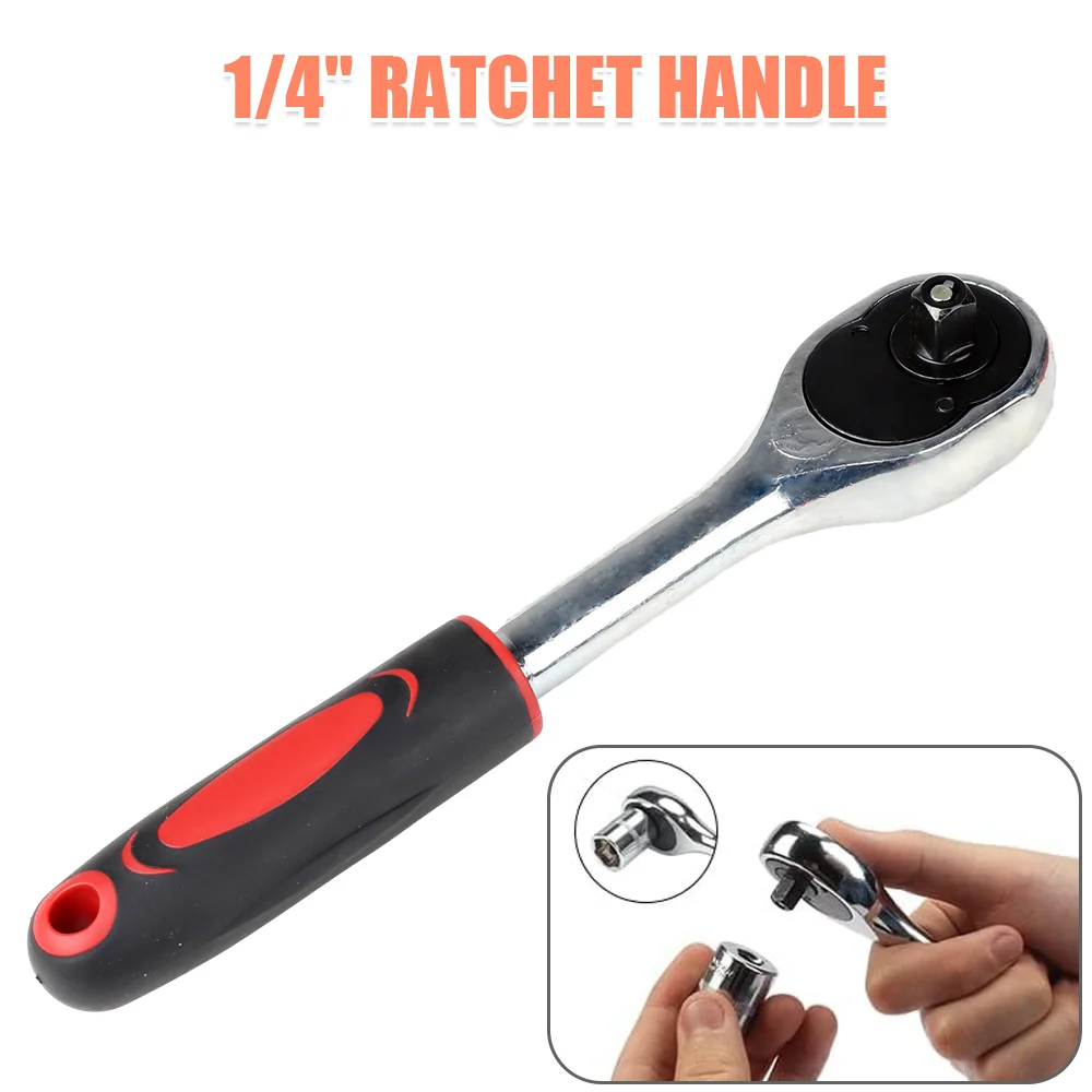 53pcs Ratchet Wrench Set Car Repair Tool Kit Ratchet Torque Wrench Combo Kit 1/4 Ratchet Spanner Screwdriver Bits Hand Tool