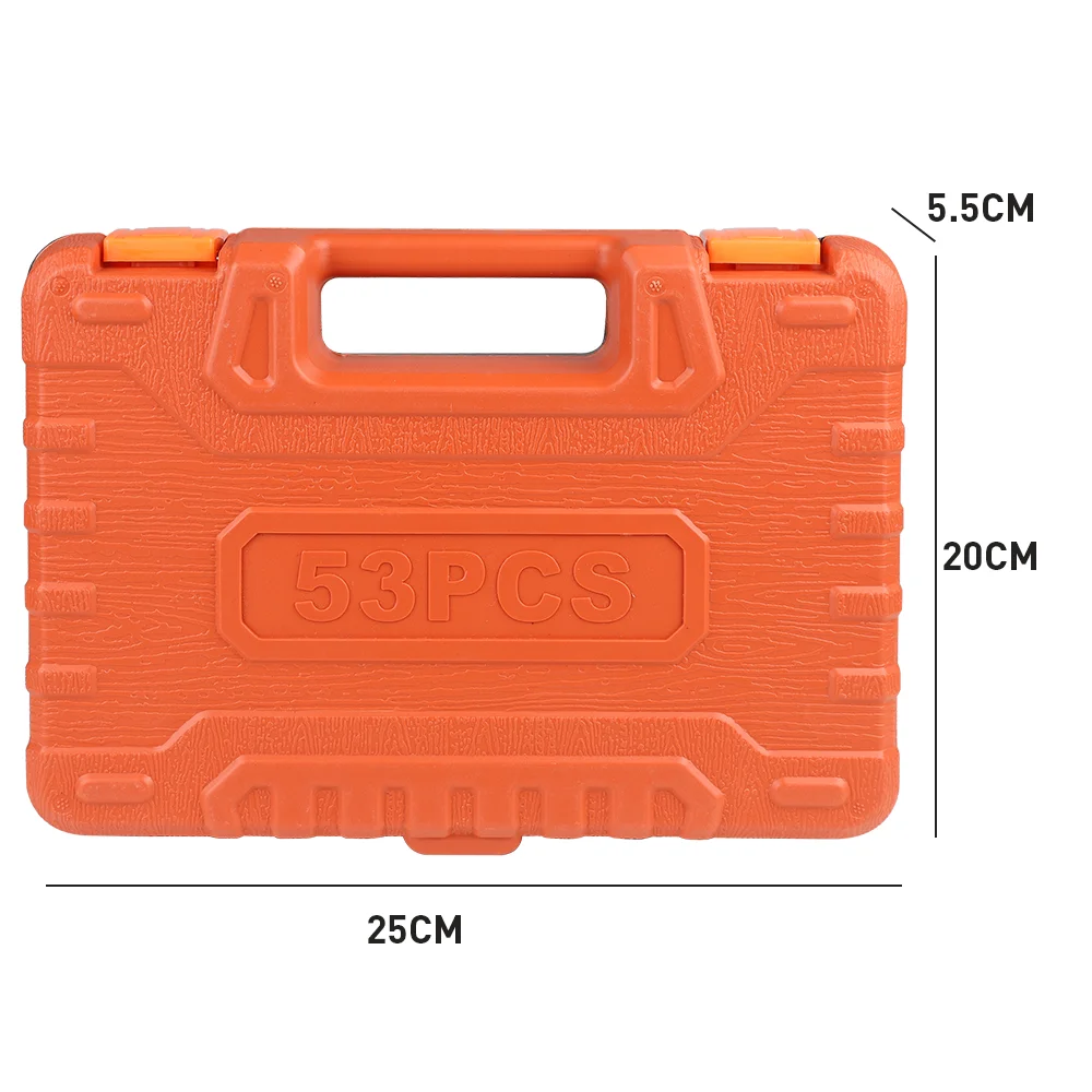 53pcs Ratchet Wrench Set Car Repair Tool Kit Ratchet Torque Wrench Combo Kit 1/4 Ratchet Spanner Screwdriver Bits Hand Tool