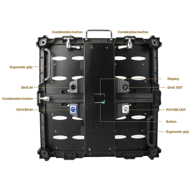 SHEHDS 2/4PCS 25x12W LED RGBW Blinder Matrix Stage Lighting DJ Bar Party Effect Christmas Decoration Concert Audience