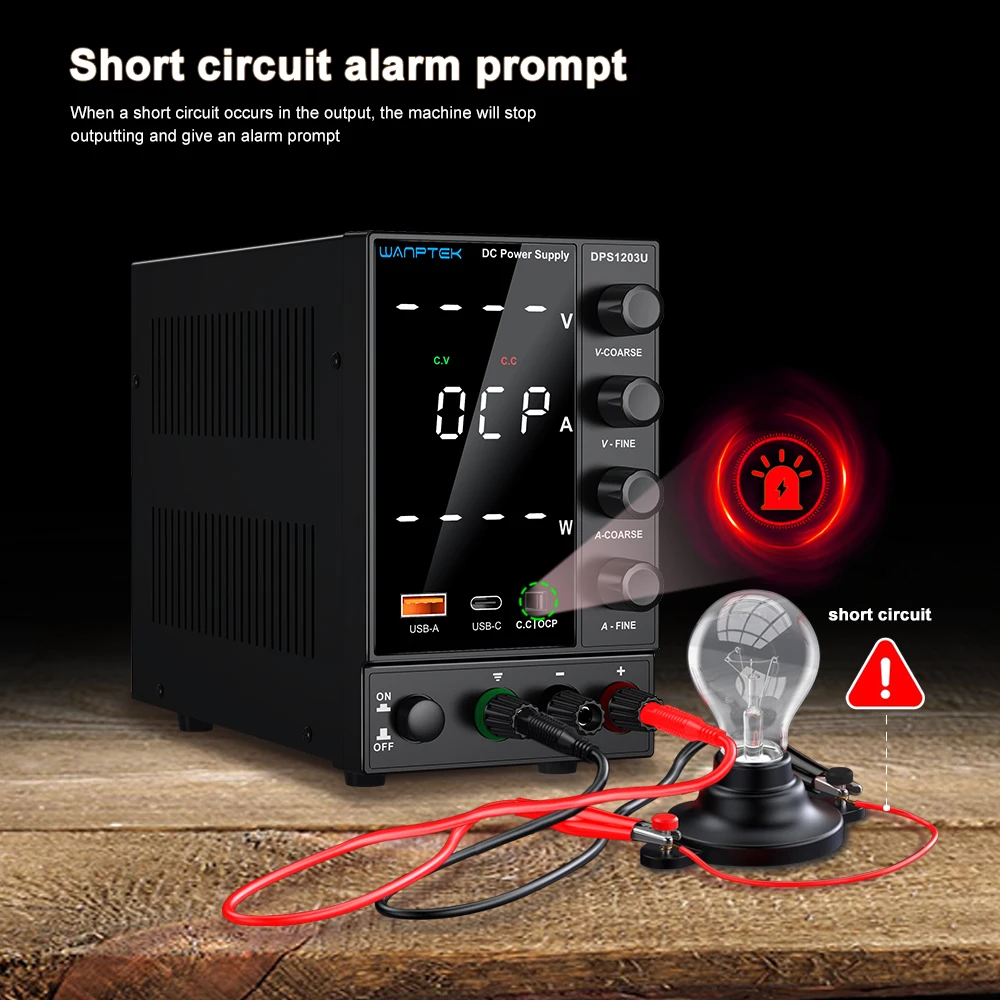Wanptek Laboratory Power Supply 30V 5A 30V 10A 60V 5A 120V 3A Adjustable Bench DC Power Supply