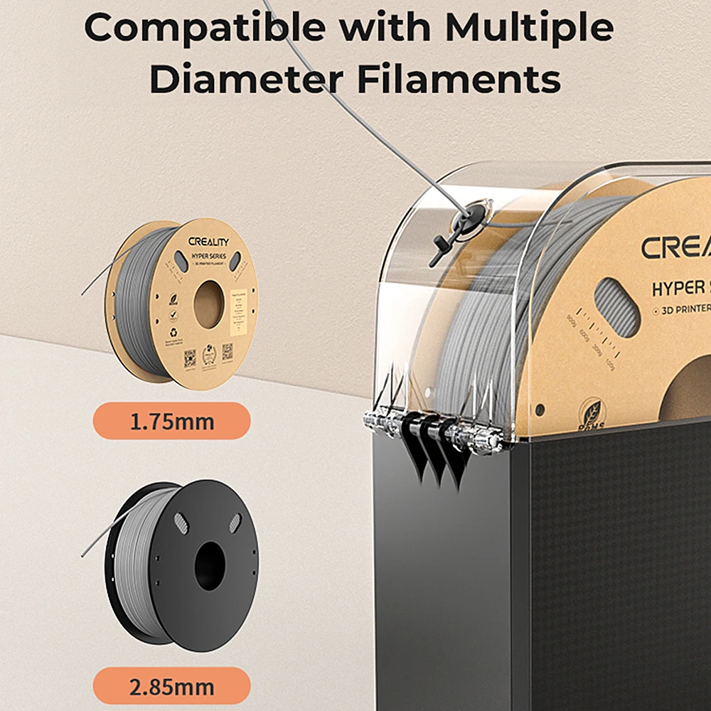 Creality Filament Dryer Box 2.0 360° Hot-air Heating 1.75mm and 2.85mm Filaments Support 24 Hours Timer Real-time Humidity