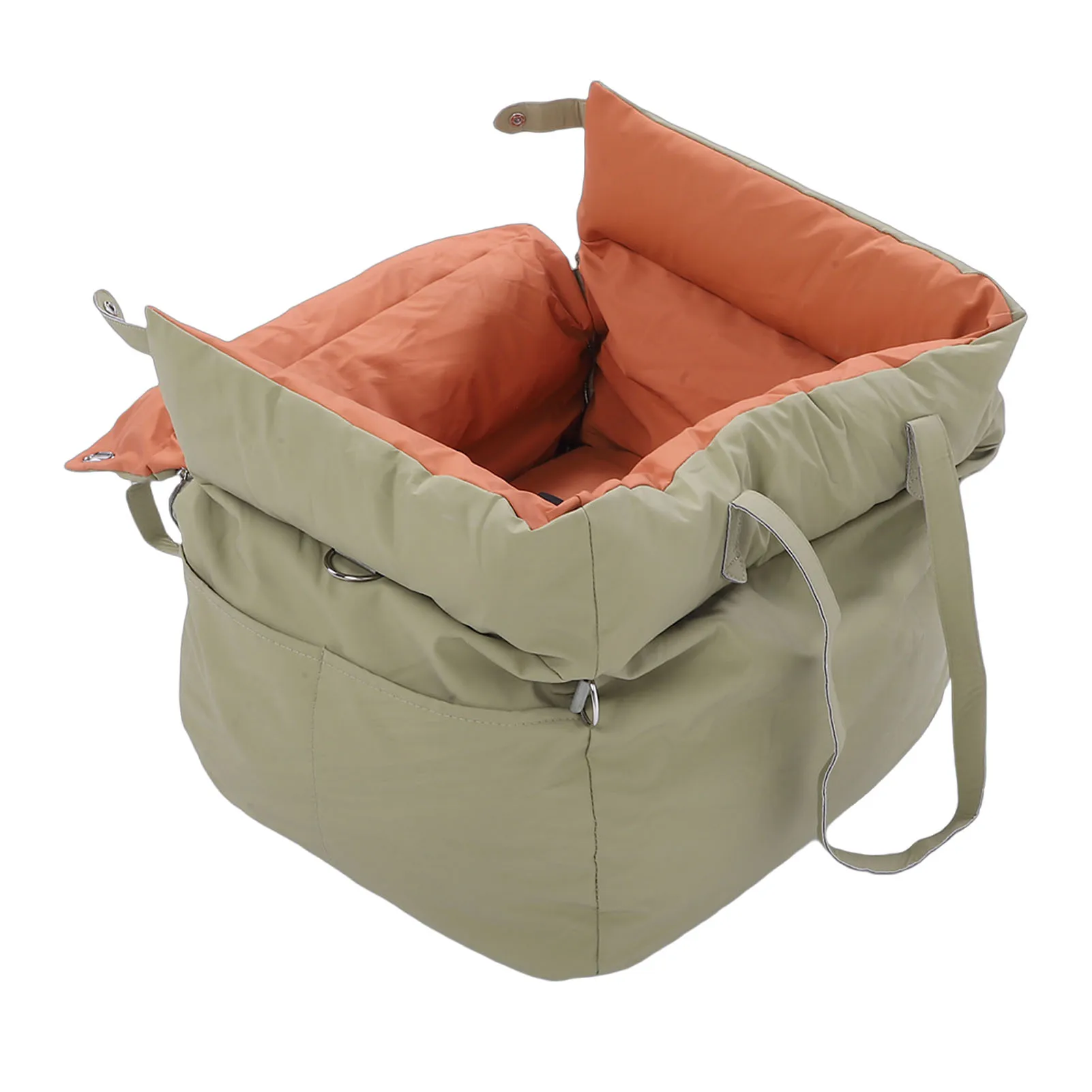 Puppy Car Seat Pet Travel Bed Portable Travel Outdoor Detachable Washable Pet Car Seat with Harness for Dogs Cats