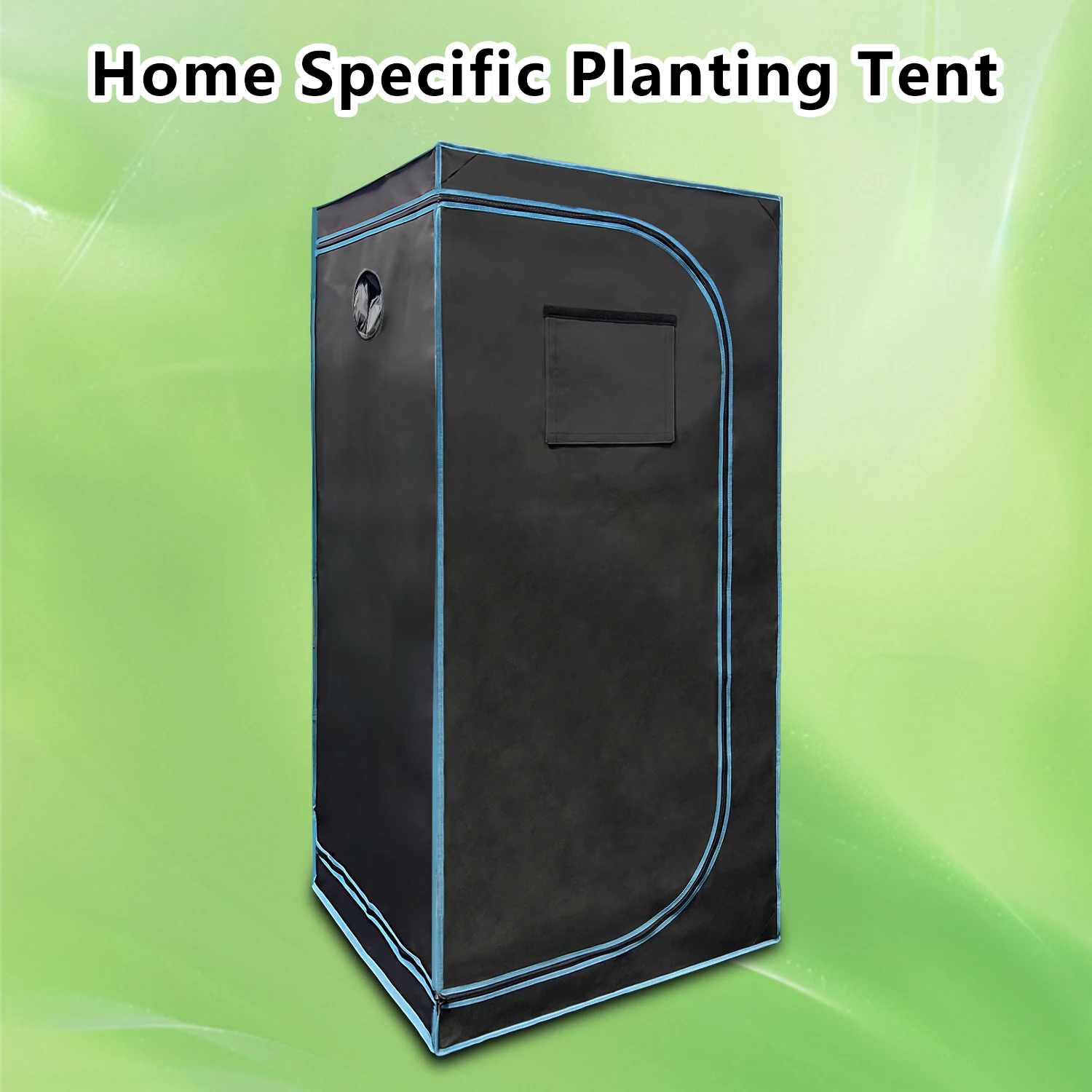C-JP 80x80x180cm Plant Growth Tent with Observation Window, Raised Floor Stand, and Tool Kit